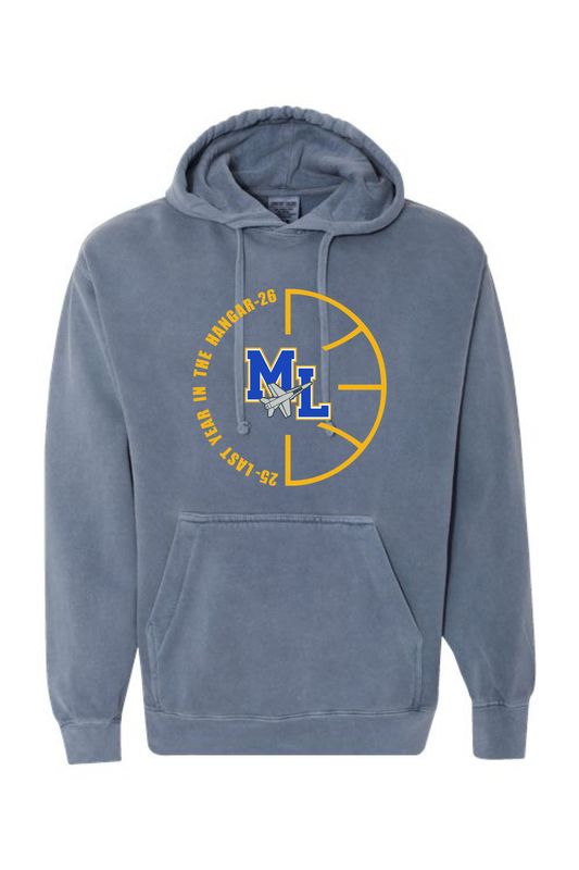 Unisex Garment-Dyed Hooded Sweatshirt - GDH450 - Basketball with 2 Color Design