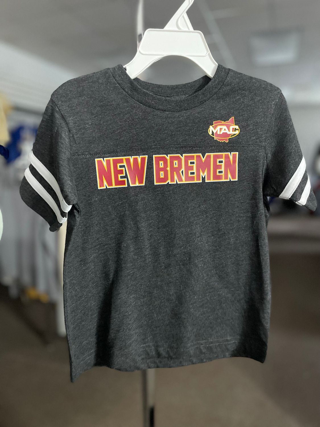 Rabbit Skins Toddler Football Fine Jersey Tee 3037 Vintage Smoke/ White 2T