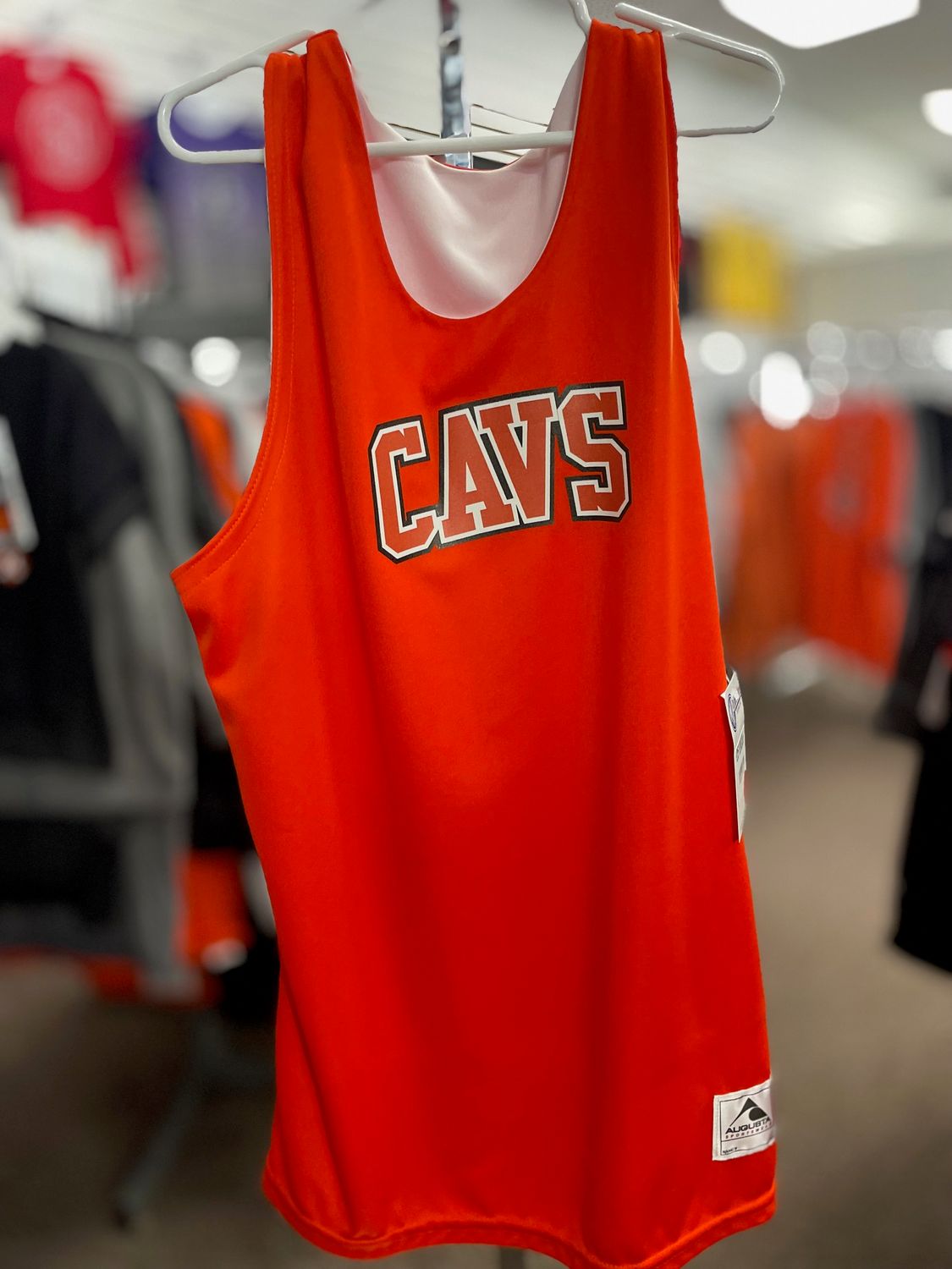 Augusta YOUTH REVERSIBLE WICKING TANK ORANGE/WHITE L