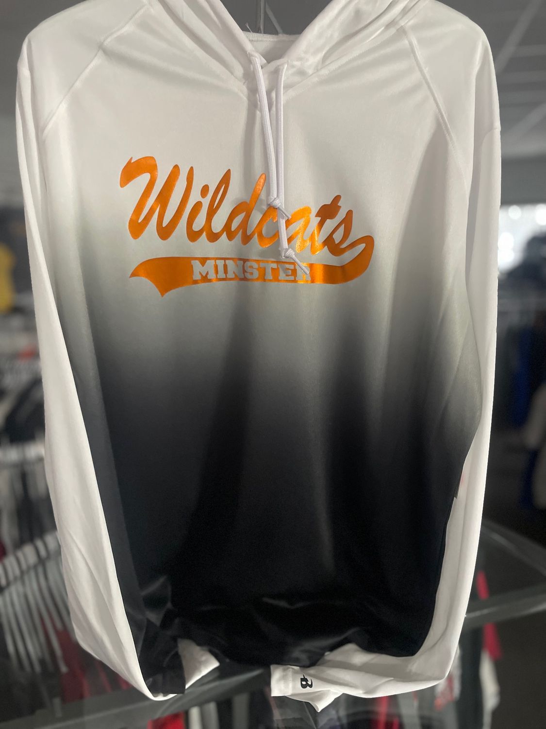 Badger Sport Ombre Hood Women's Tee 420800 Black Ombre XL