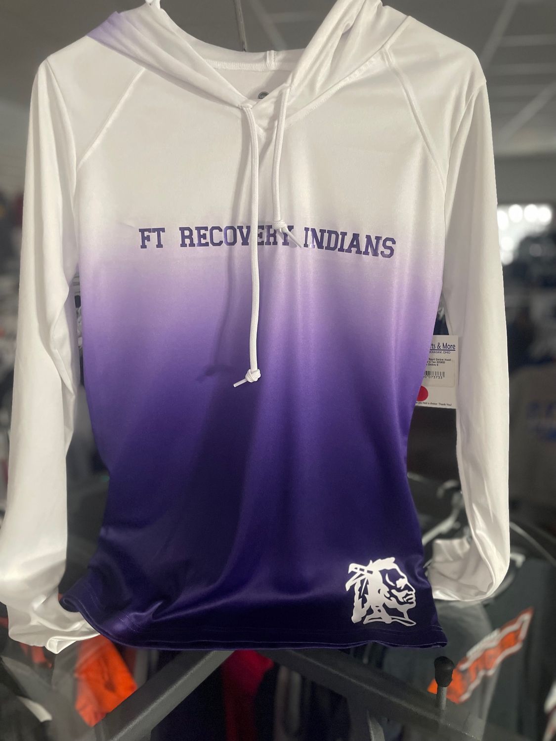 Badger Sport Ombre Hood Women's Tee 420800 Purple Ombre S