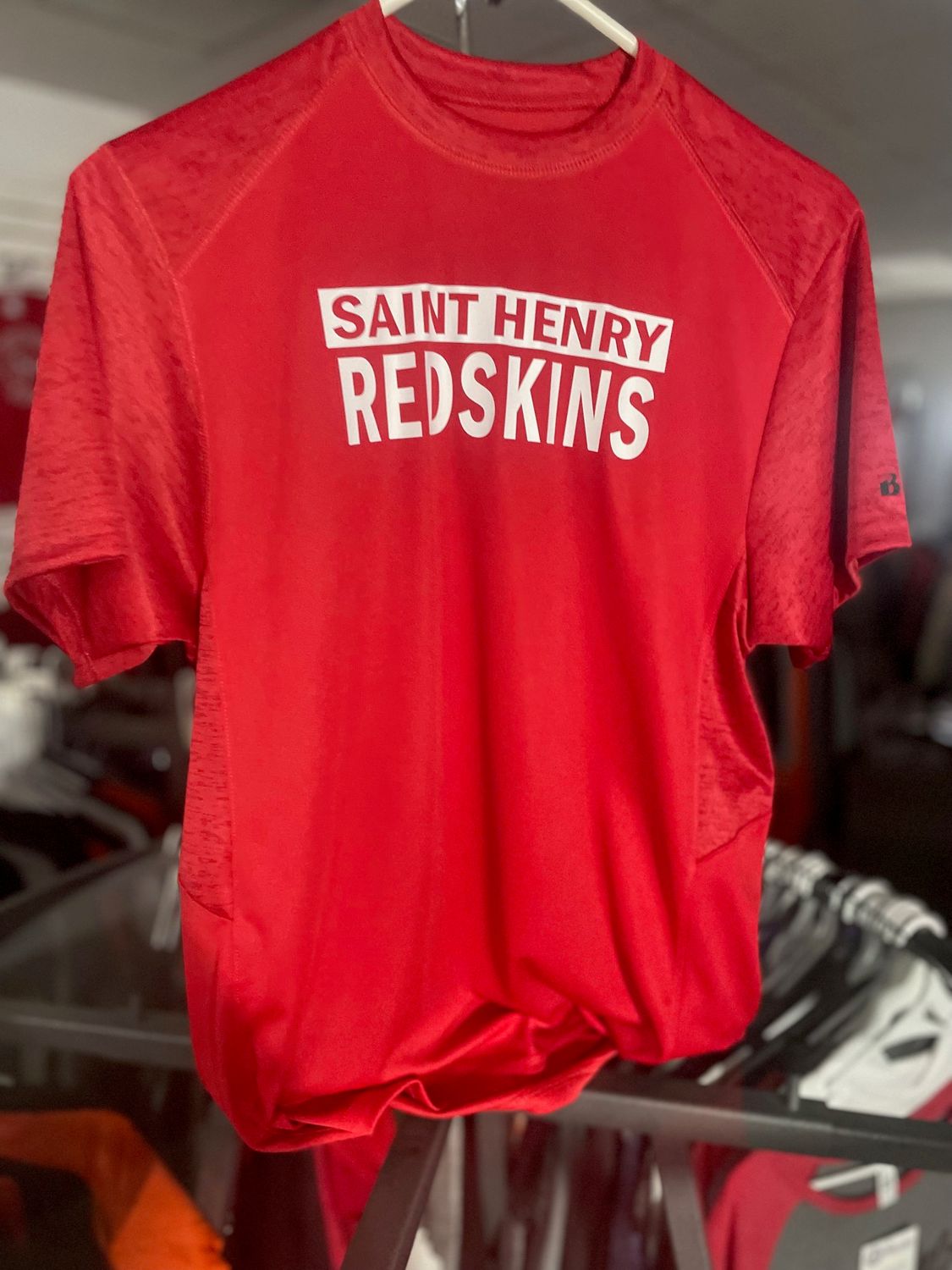 Badger Sport Tonal Blend Youth Panel Tee 217800 Red/Red Tonal Blend XL