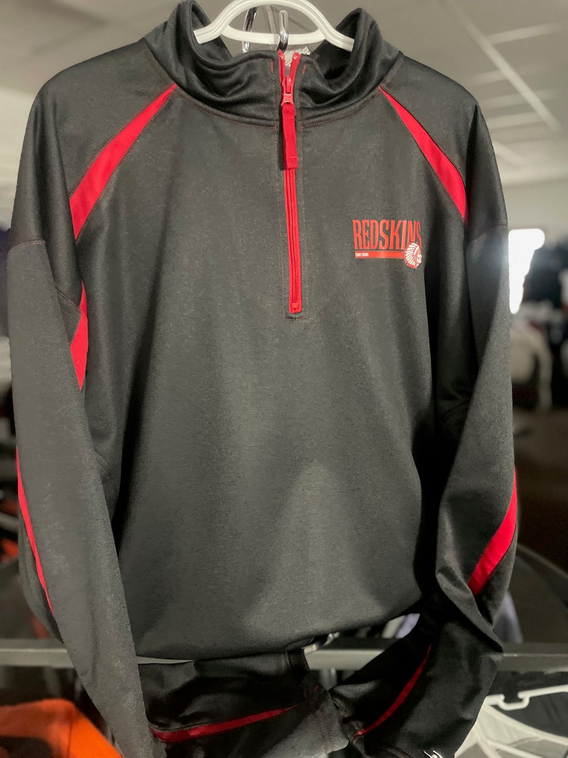 Badger Sport Fusion 1/4 Zip 148100 Carbon Heather/Red 2XL