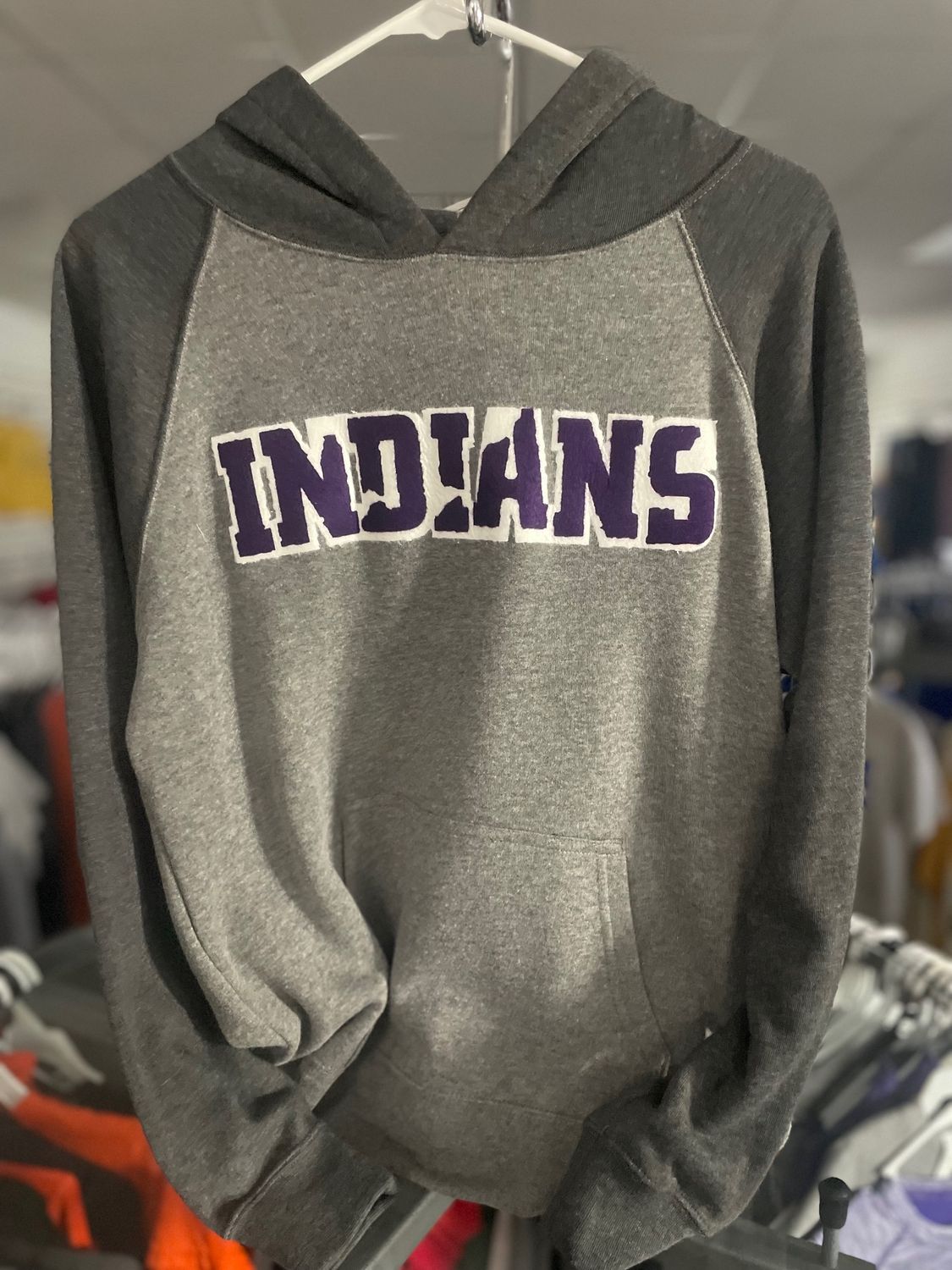 Independent Trading Co. Youth Special Blend Raglan Hooded Sweatshirt_PRM15YSB Nickel/ Carbon XL