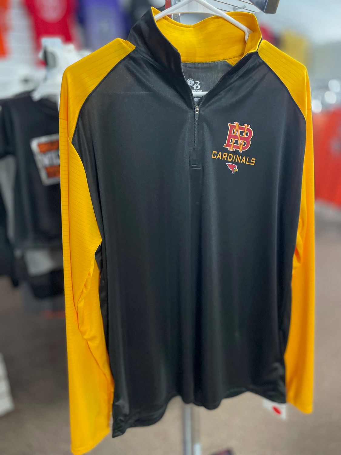 Badger Sport Breakout 1/4 Zip 423100 Black/Gold L