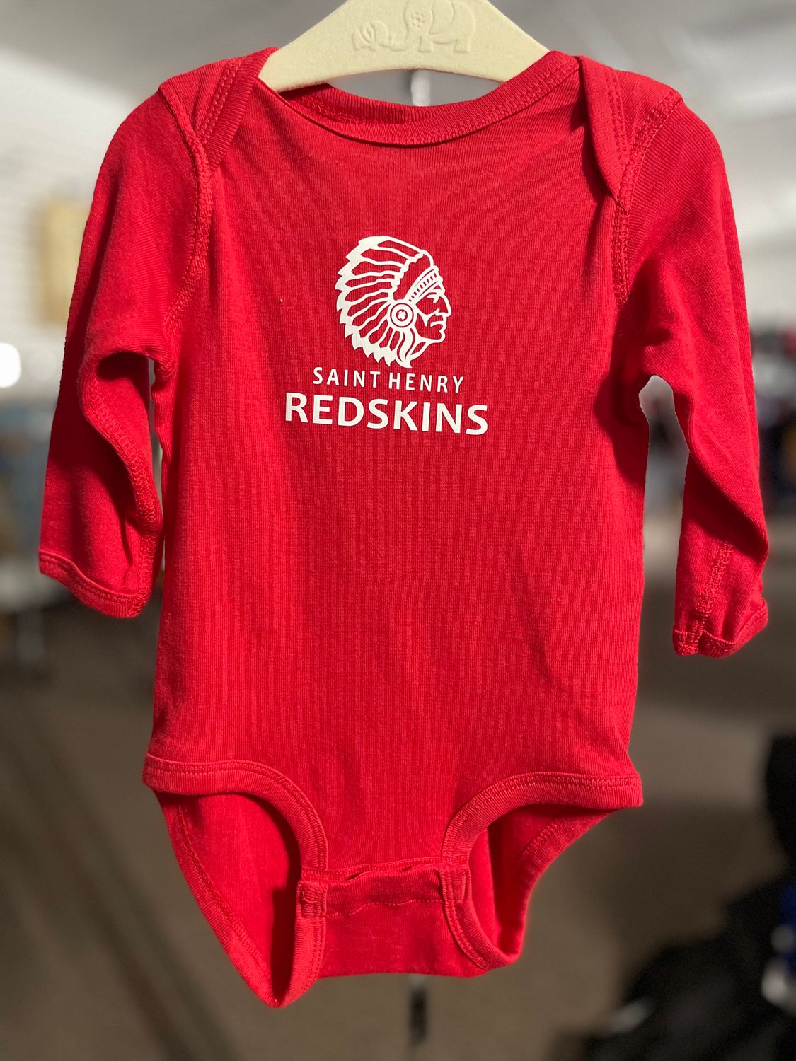 Rabbit Skins™ Infant Long Sleeve Baby Rib Bodysuit. RS4411 Red 12M