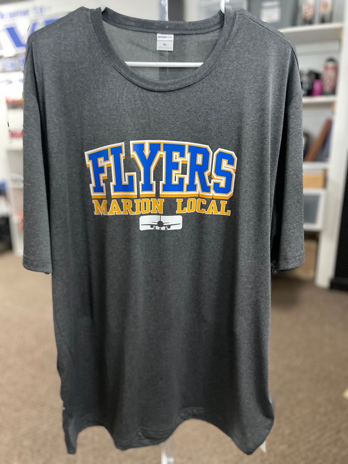 Sport-Tek® Heather Contender Tee. ST360 Graphite Heather XL