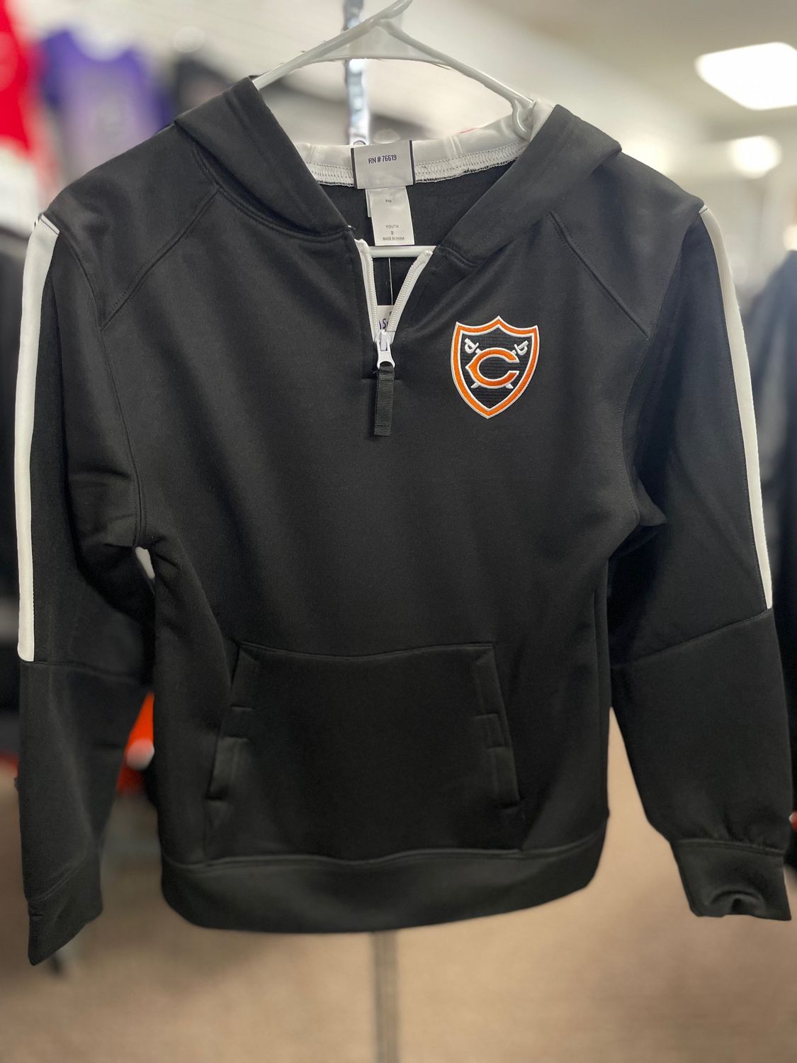 Badger Sport Sideline Fleece Youth Hood 245600 Black/White L