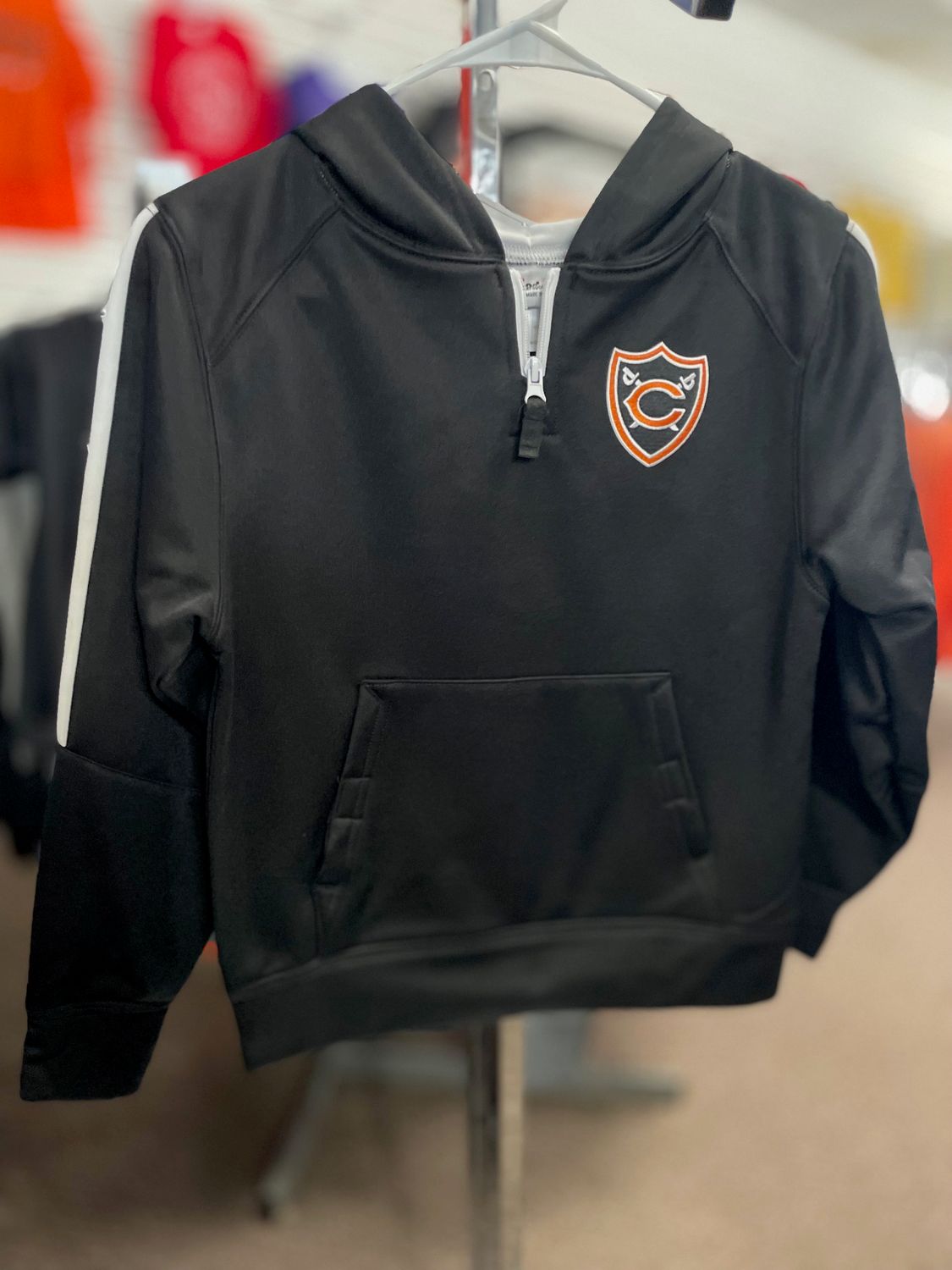 Badger Sport Sideline Fleece Youth Hood 245600 Black/White XS