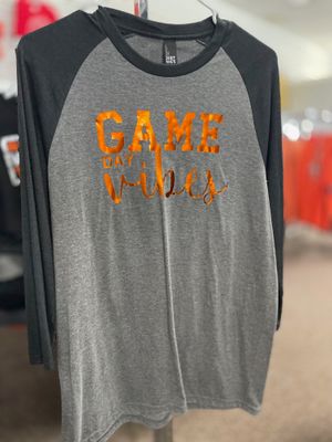 District® Women's Perfect Tri® 3/4-Sleeve Raglan. DM136L Black Frost/ Grey Frost M