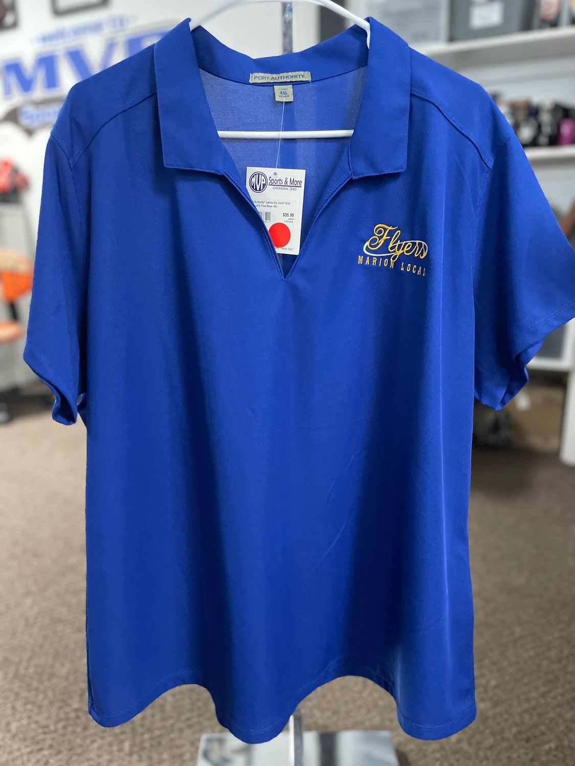 Port Authority Ladies C-FREE Cotton Blend Pique Polo LK867 True Blue M