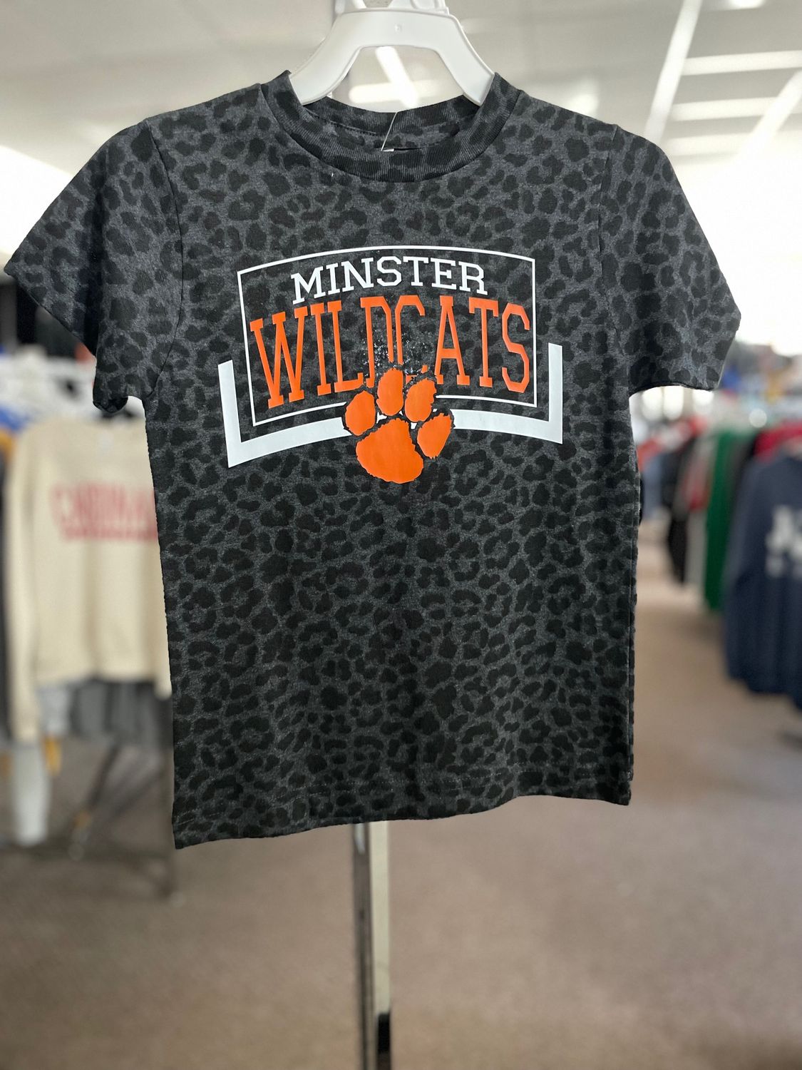 LAT Youth Fine Jersey Tee 6101 XS Black Leopard