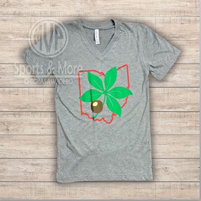 BELLA + CANVAS Triblend V-Neck Short Sleeve Tee 3415 L Grey Triblend
