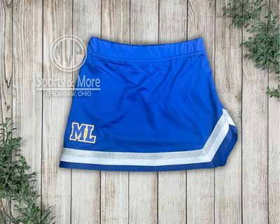 Augusta Girls Pike Skirt 9146 ROYAL/WHITE/METALLIC SILVER M