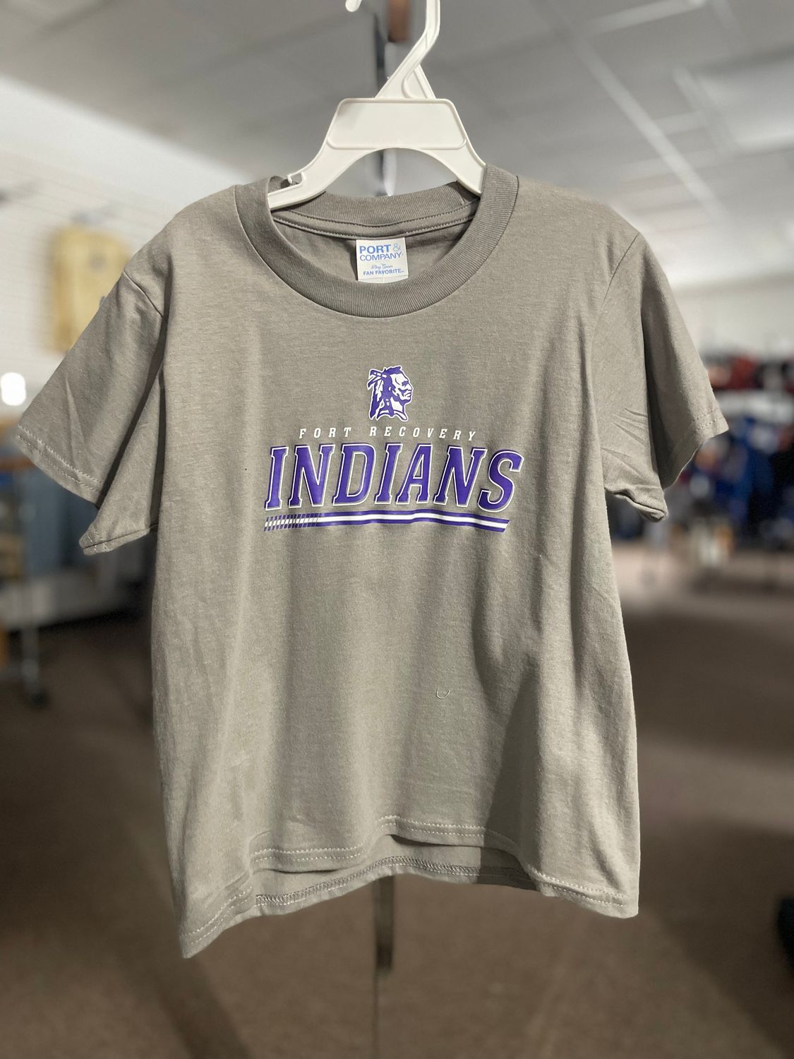 Port &amp; Company® Youth Fan Favorite Tee. PC450Y Medium Grey XS