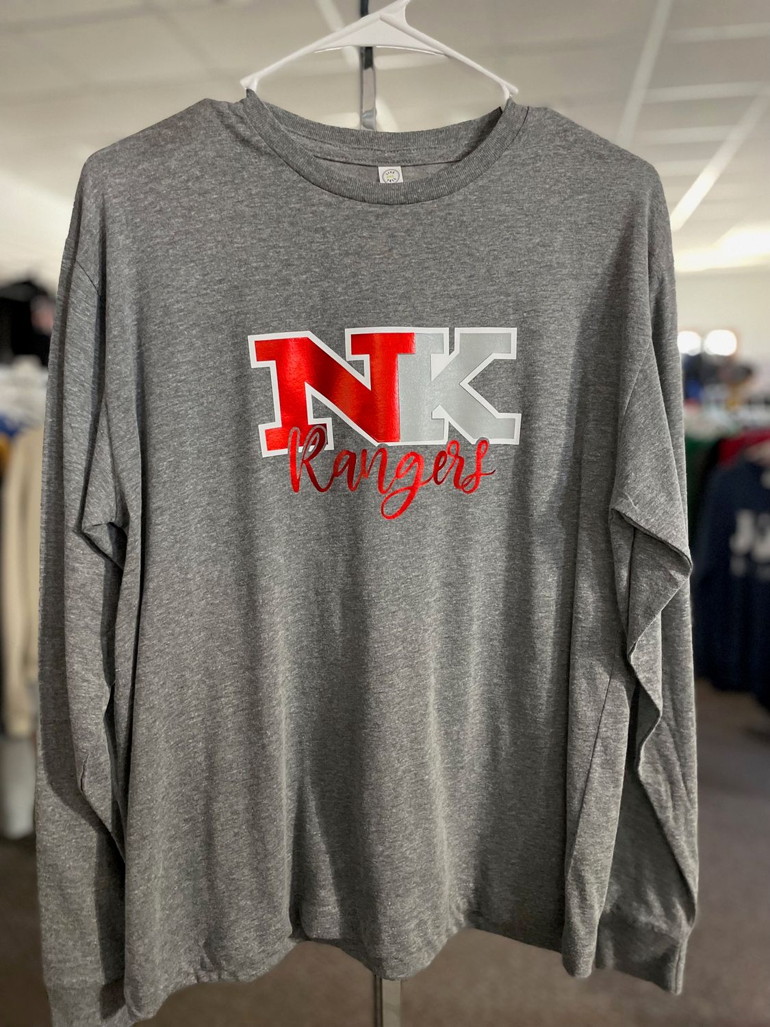 LAT Youth Fine Jersey Long Sleeve Tee 6201 Granite Heather XL