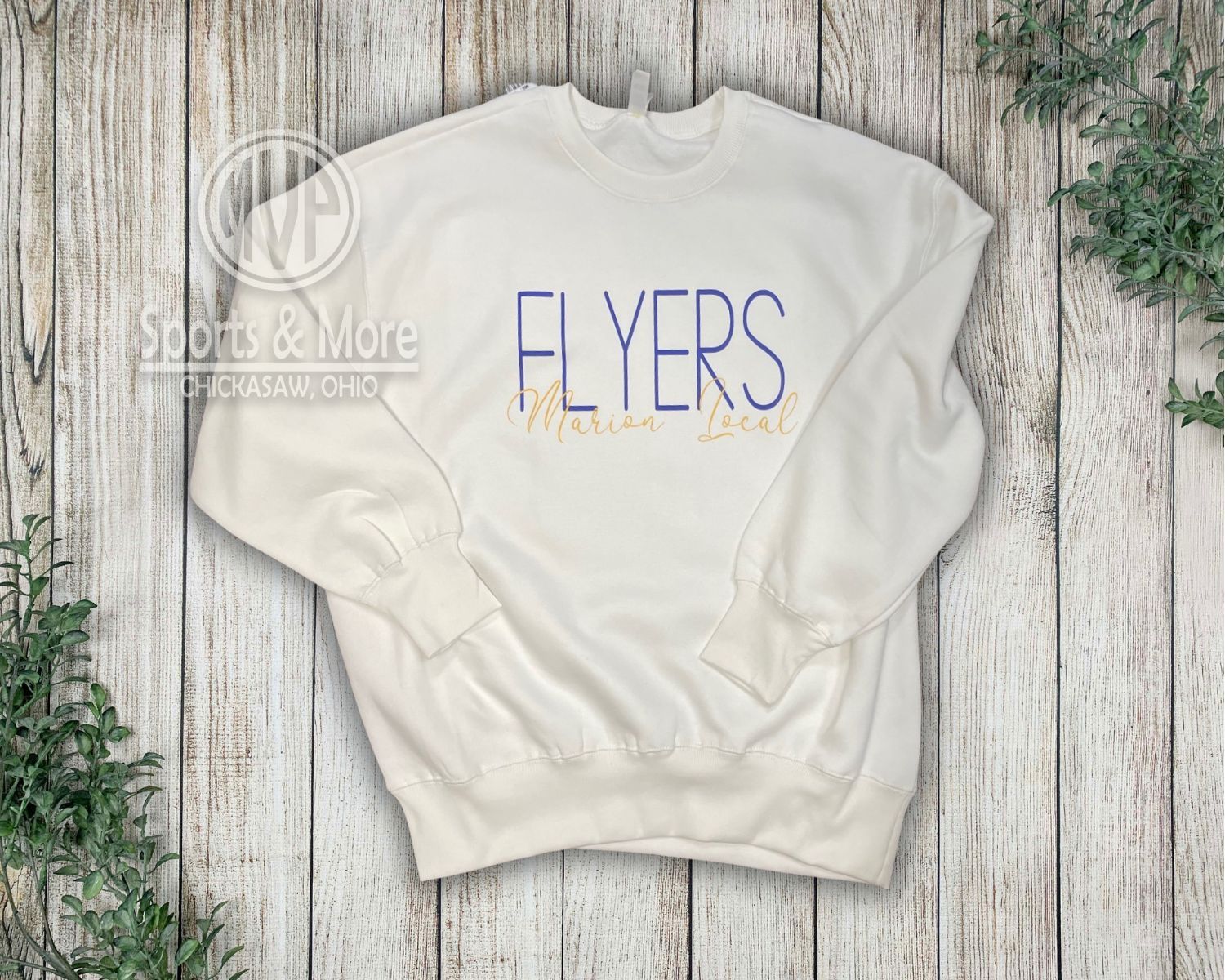 Pennant Women's Oversized Crewneck - 5478 - Tall and Trendy, Color: Cream, Size: LADIES XS