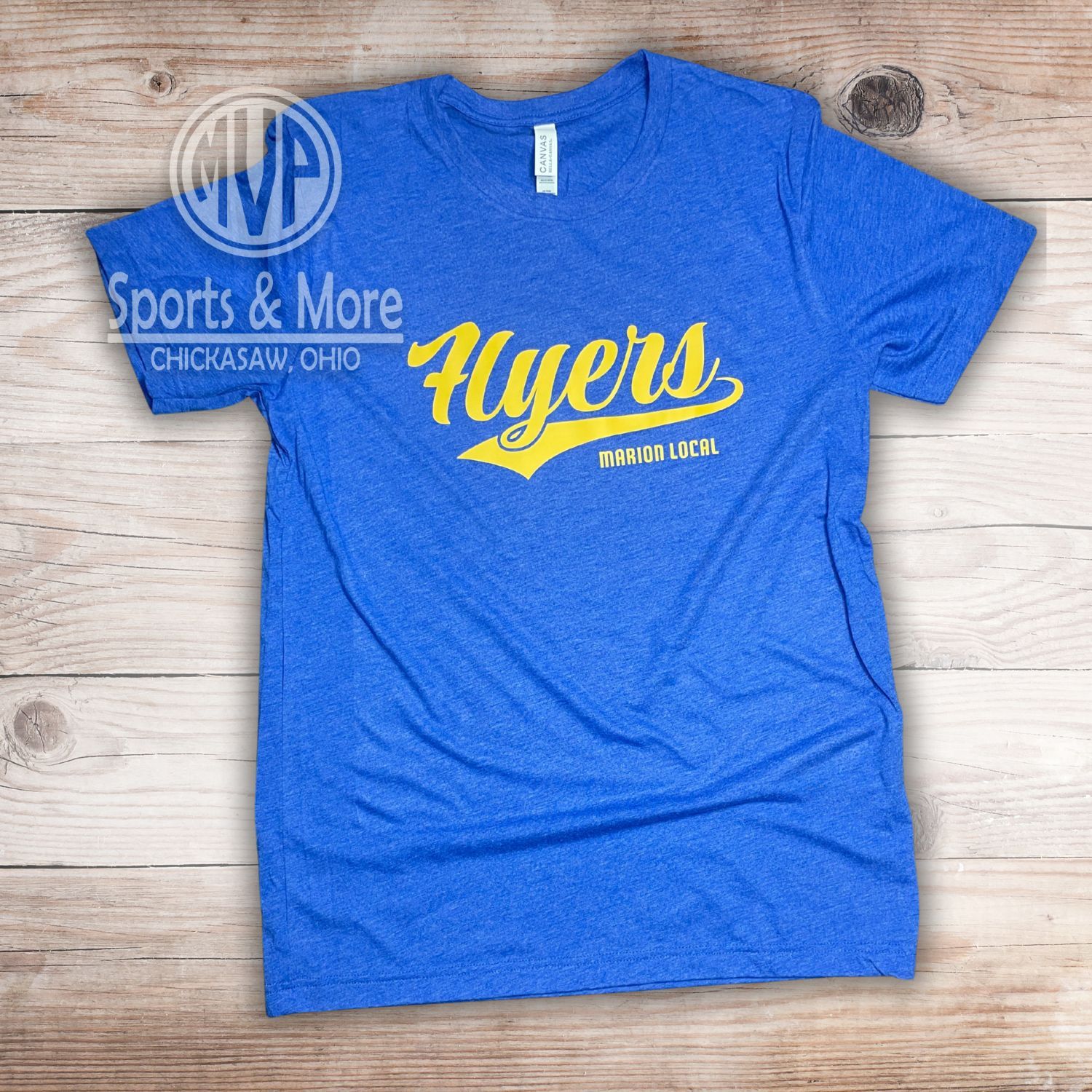 BELLA+CANVAS Triblend T-shirt 3413 - True Royal Triblend - Retro Script, Color: True Royal Triblend, Size: XS