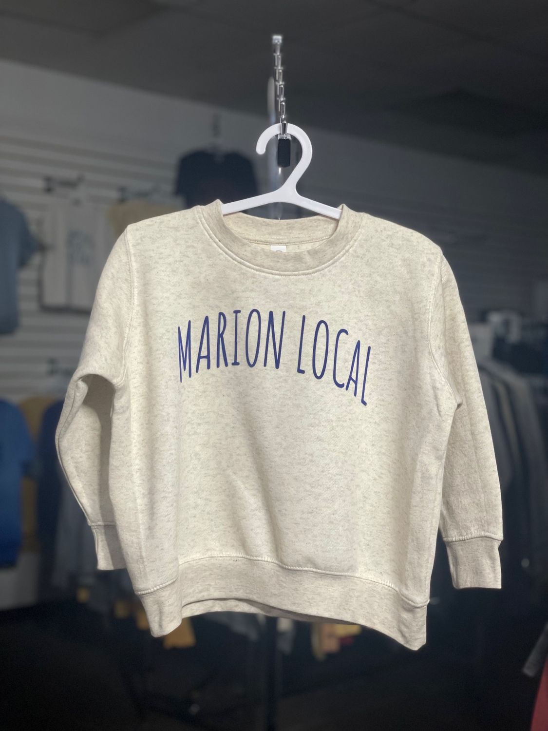 LAT-Youth Elevated Fleece Crewneck Sweatshirt_2225, Color: NATURAL HEATHER, Size: XS