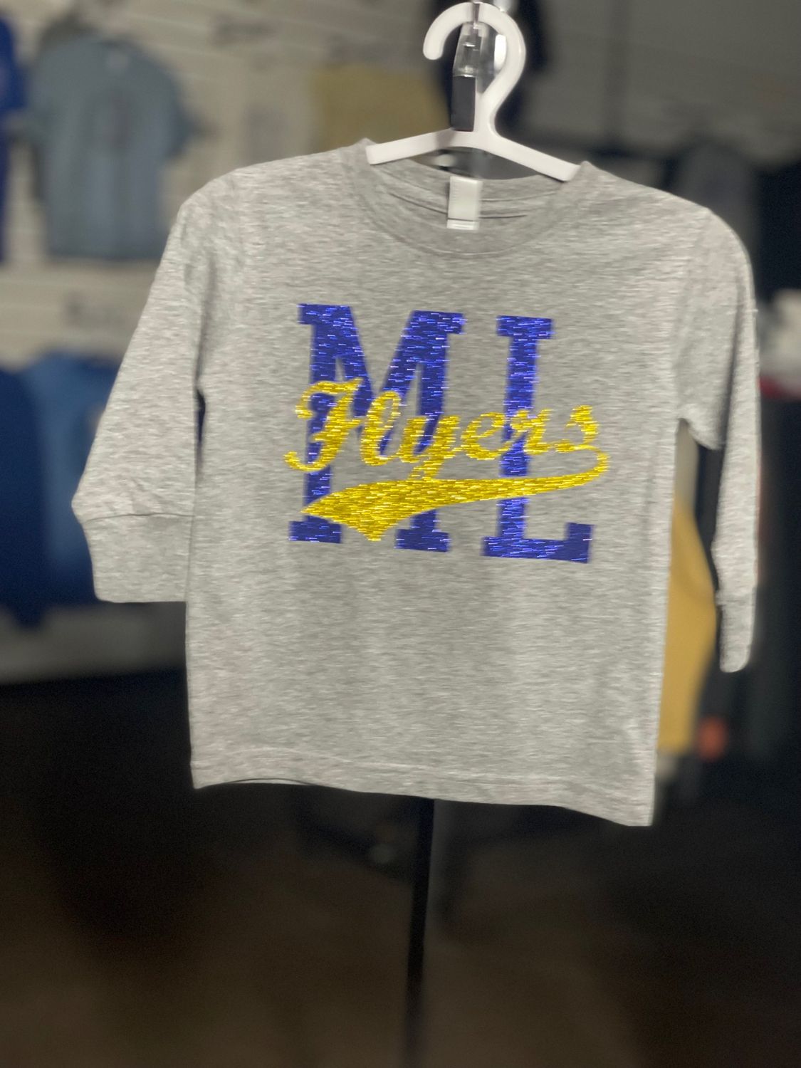 Rabbit Skins Toddler Long Sleeve Fine Jersey Tee 3302 Granite Heather - Vintage Tail , Color: Granite Heather, Size: 2T