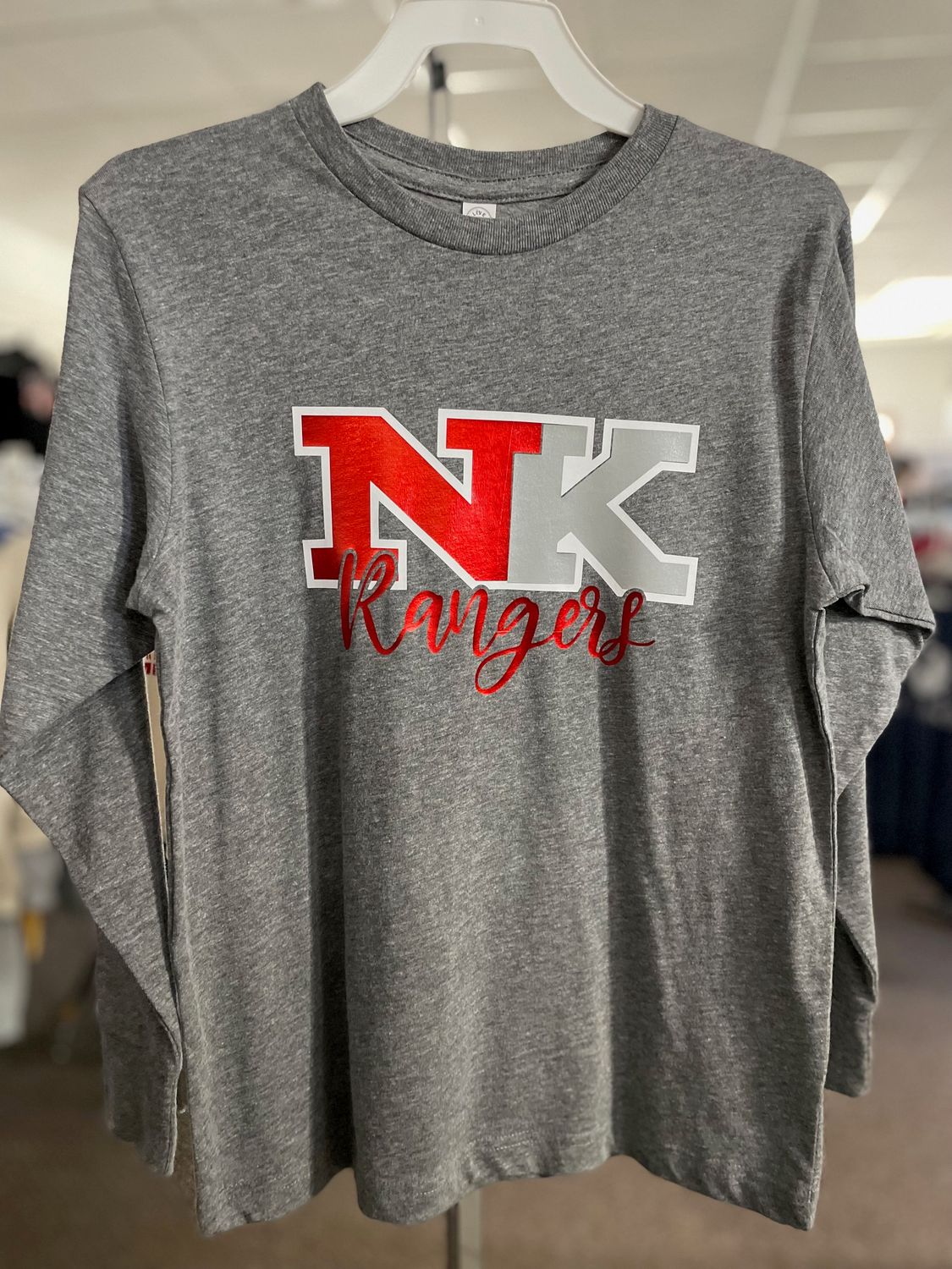 LAT Youth Fine Jersey Long Sleeve Tee 6201 Granite Heather S