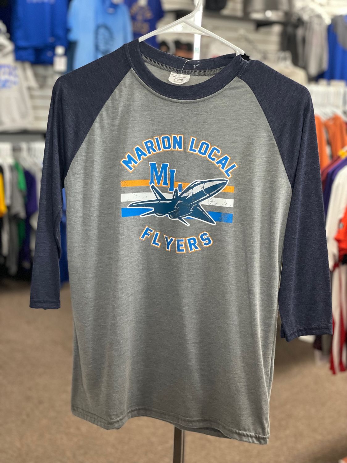 Augusta - Gameday L/S -  Grey/Navy - 6882 YOUTH LARGE