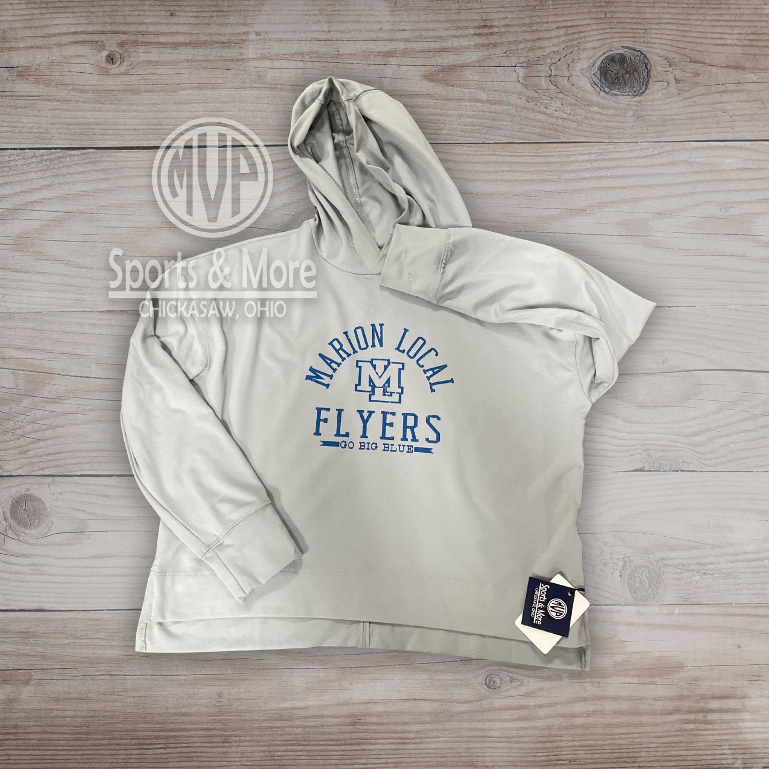 GIRLS EFFORTLESS HOODIE - GREY - ML ATHENS, Size: GIRLS XS