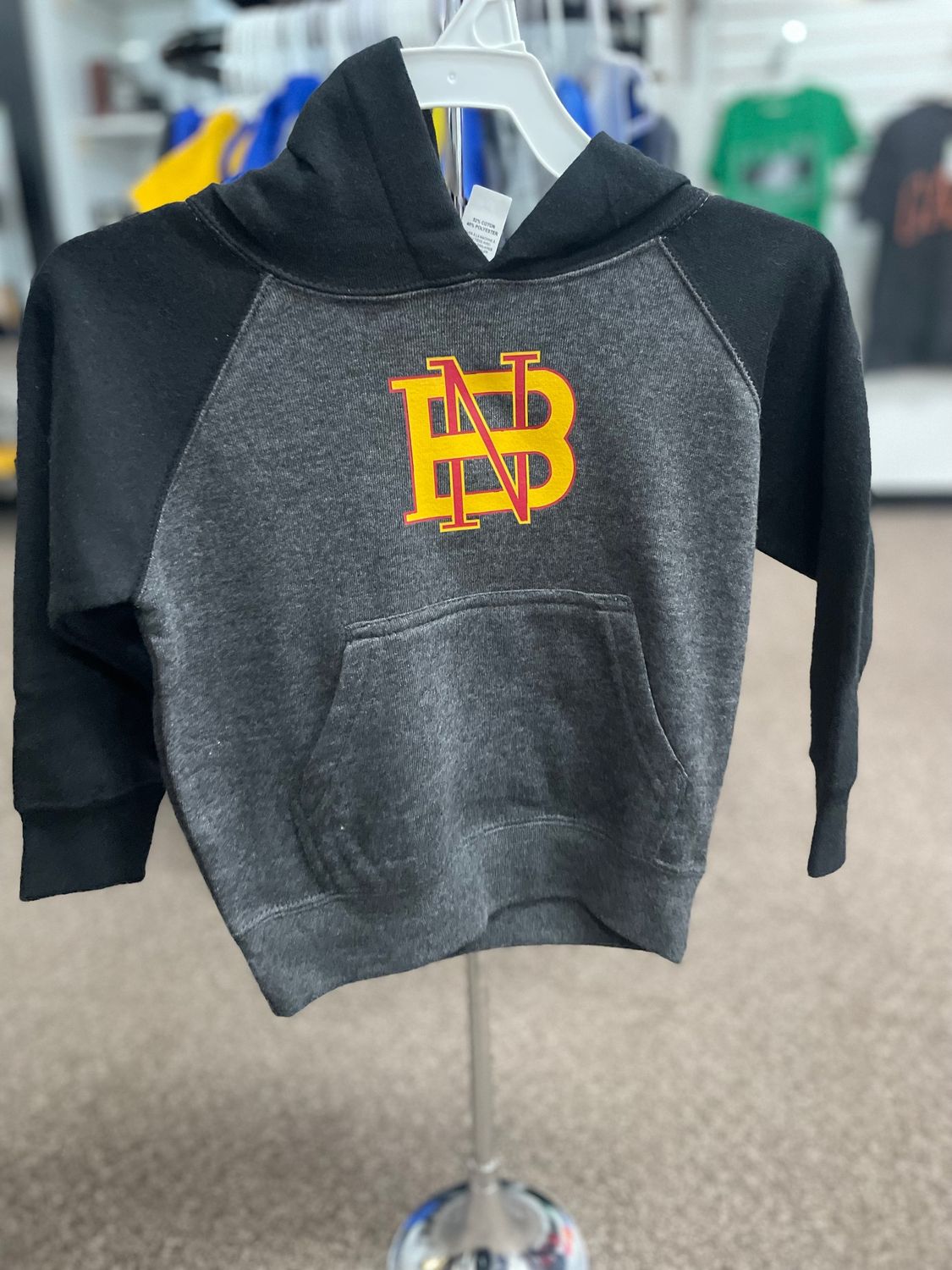 Independent Trading Co. Toddler Special Blend Hooded Raglan Sweatshirt PRM10TSB Carbon/ Black 2T