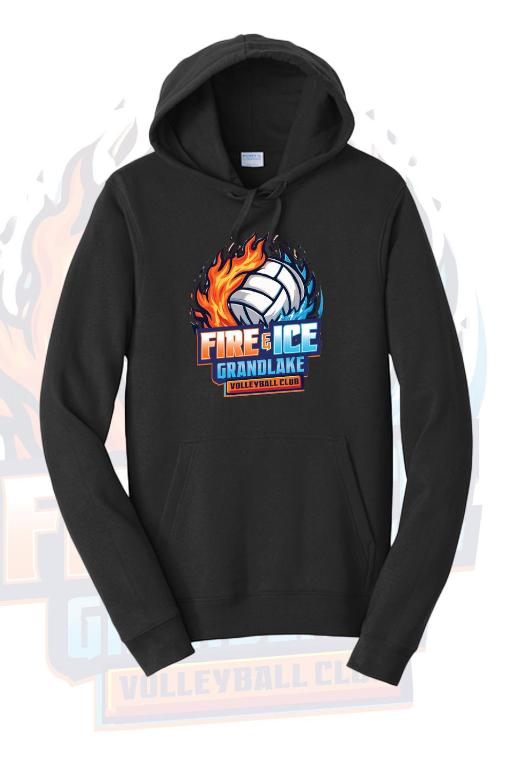 DT6100Y Sale District® Youth V.I.T.  Fleece Hoodie - BLACK - FIRE AND ICE