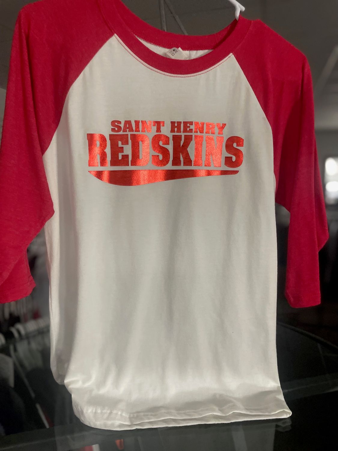 Next Level 3/4 Sleeve Red/White - XL