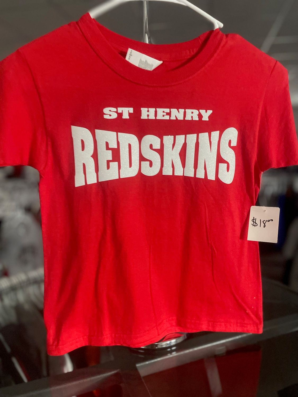 Gildan Softstyle T-shirt with Glitter - Red - 6T