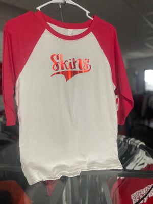 Next Level 3/4 Sleeve Shirt - Red/White - XL Next Level 3/4 Sleeve Shirt - Red/White - XL