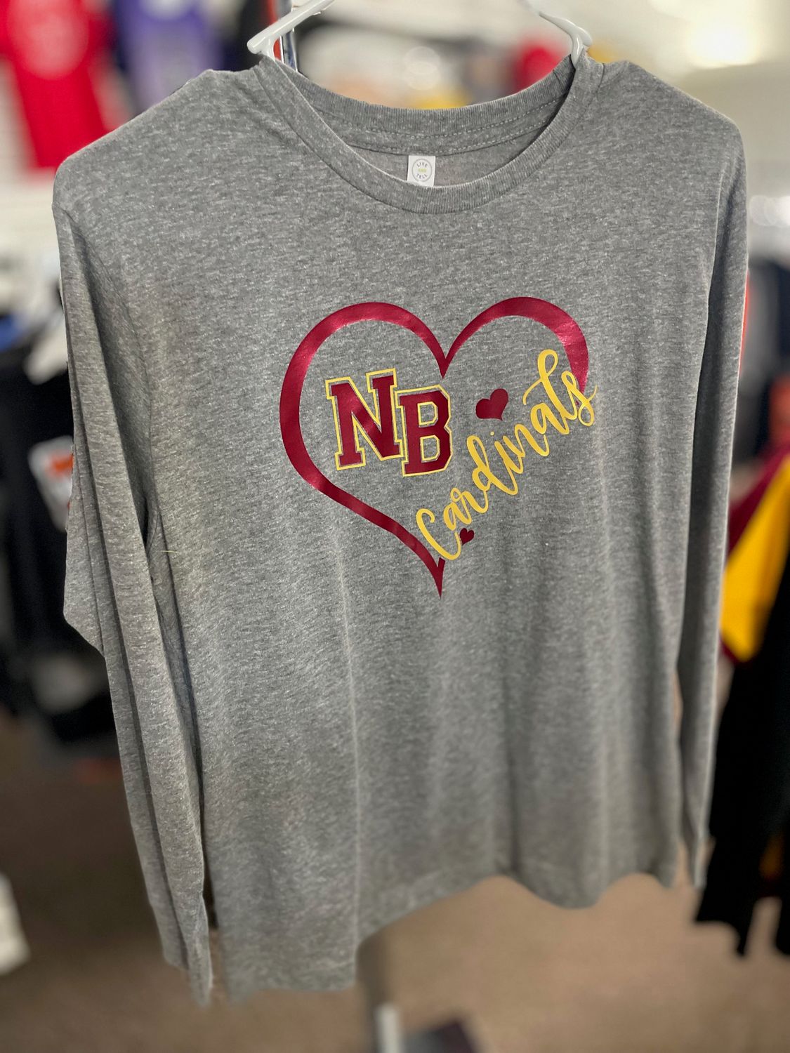 LAT Youth Fine Jersey Long Sleeve Tee 6201 Granite Heather L