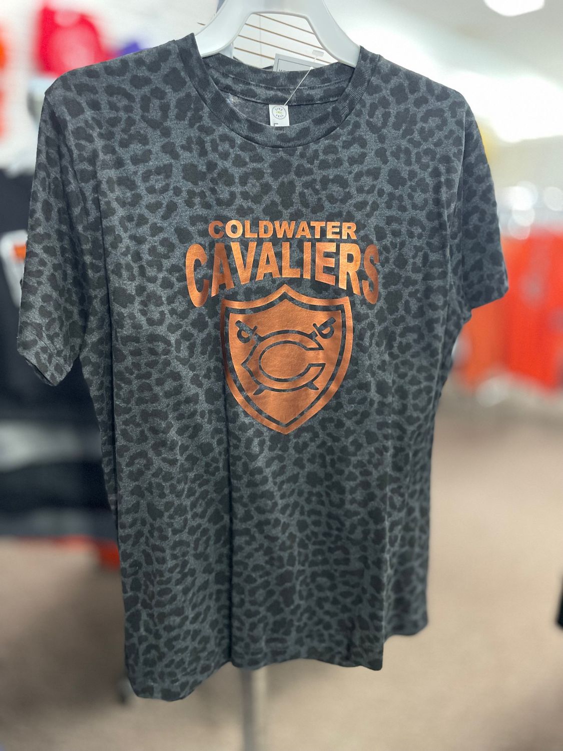 LAT Youth Fine Jersey Tee 6101 M Black Leopard