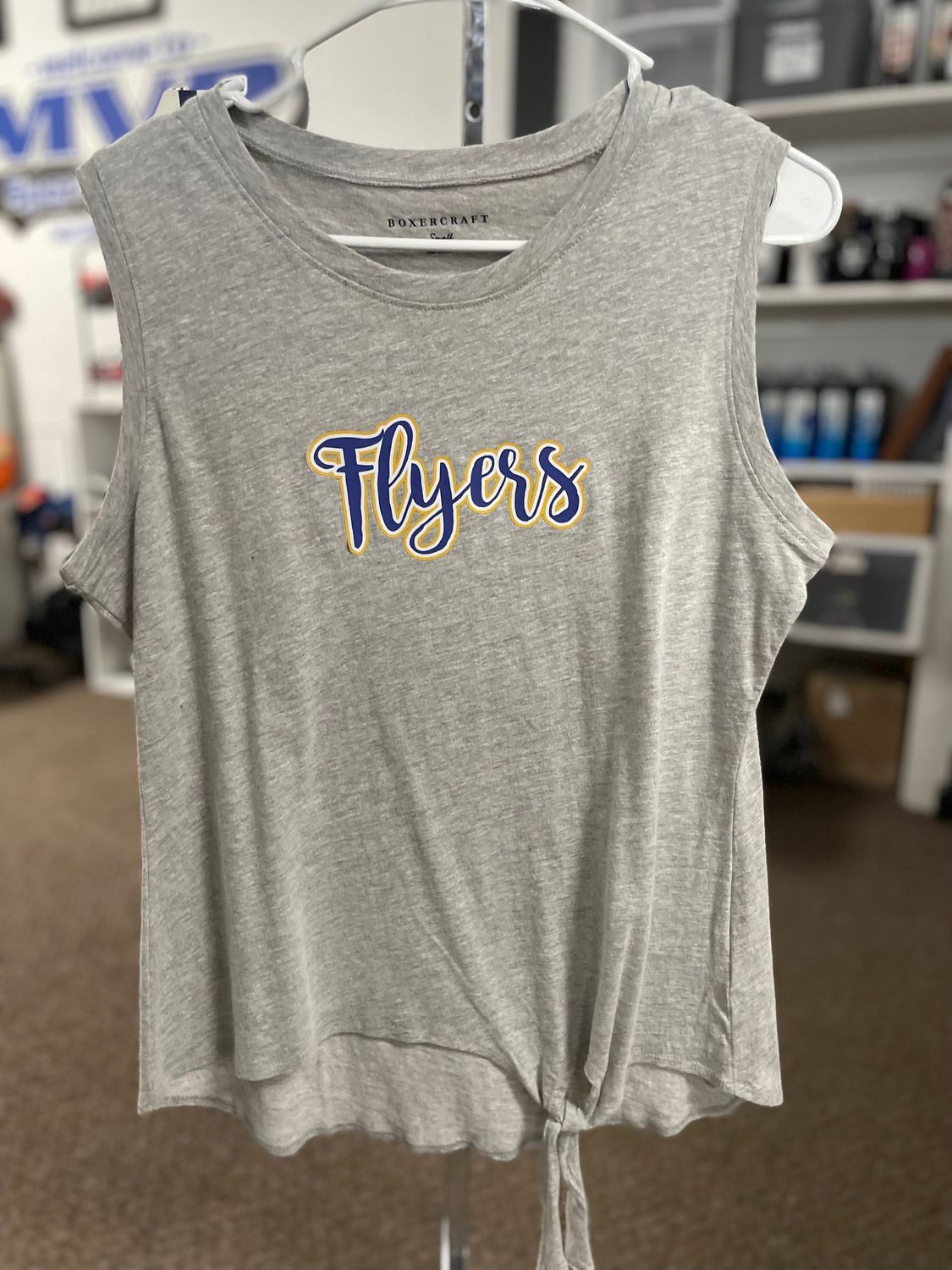 BOXERCRAFT  Women's Knot Front T-shirt BW2507 Oxford Heather SMALL