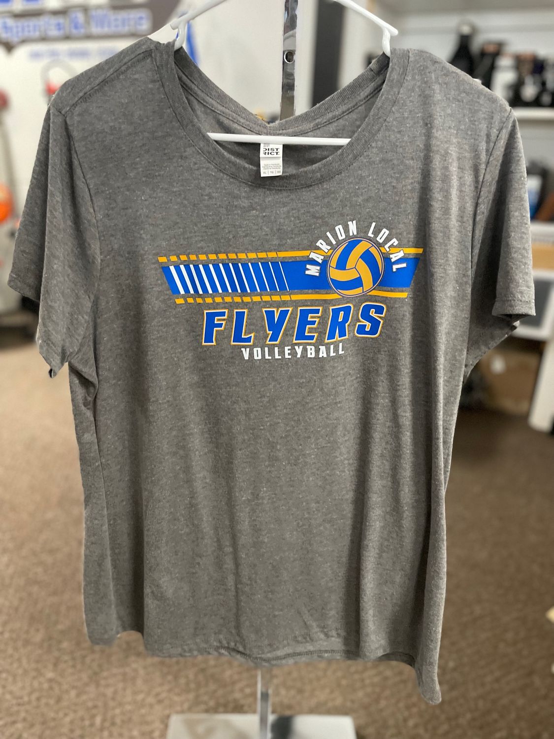 District ® Women's Perfect Tri® Tee. DM130L Grey Frost XL