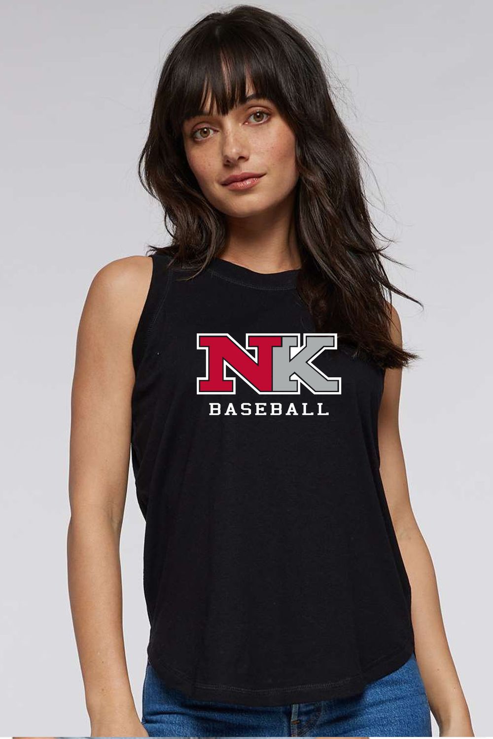 Women's Relaxed Fine Jersey Tank - 3592 - BLACK - NK Spring Sports