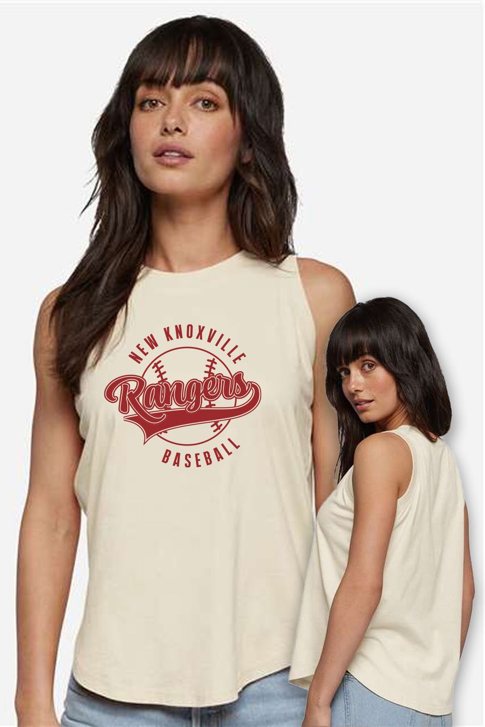 Women's Relaxed Fine Jersey Tank - 3592 - NATURAL- NK Spring Sports