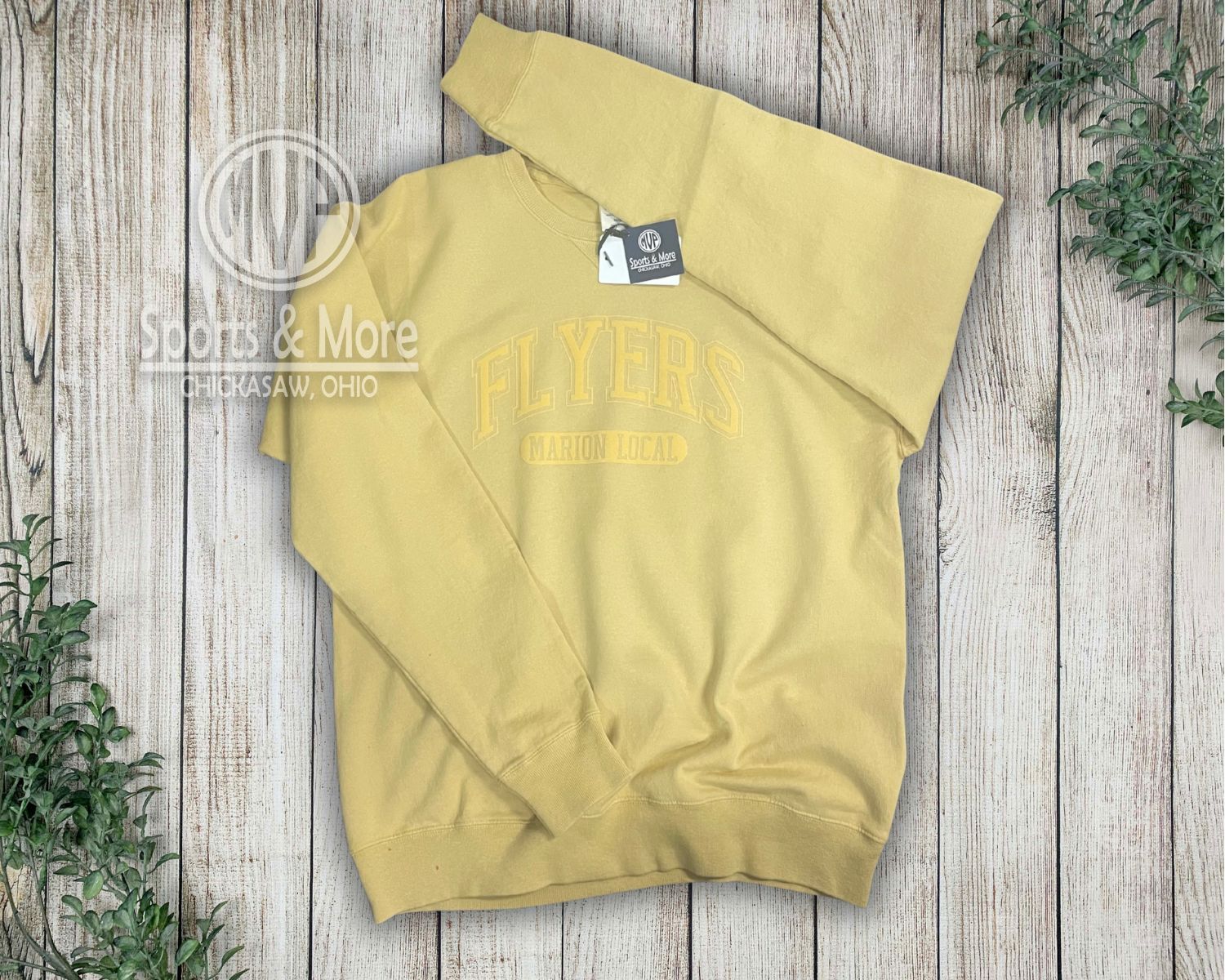 Comfort Wash by Hanes - Unisex Garment-Dyed Crewneck Sweatshirt - GDH400 - SEP ARCH- ML, Color: Artisan Gold, Size: SMALL