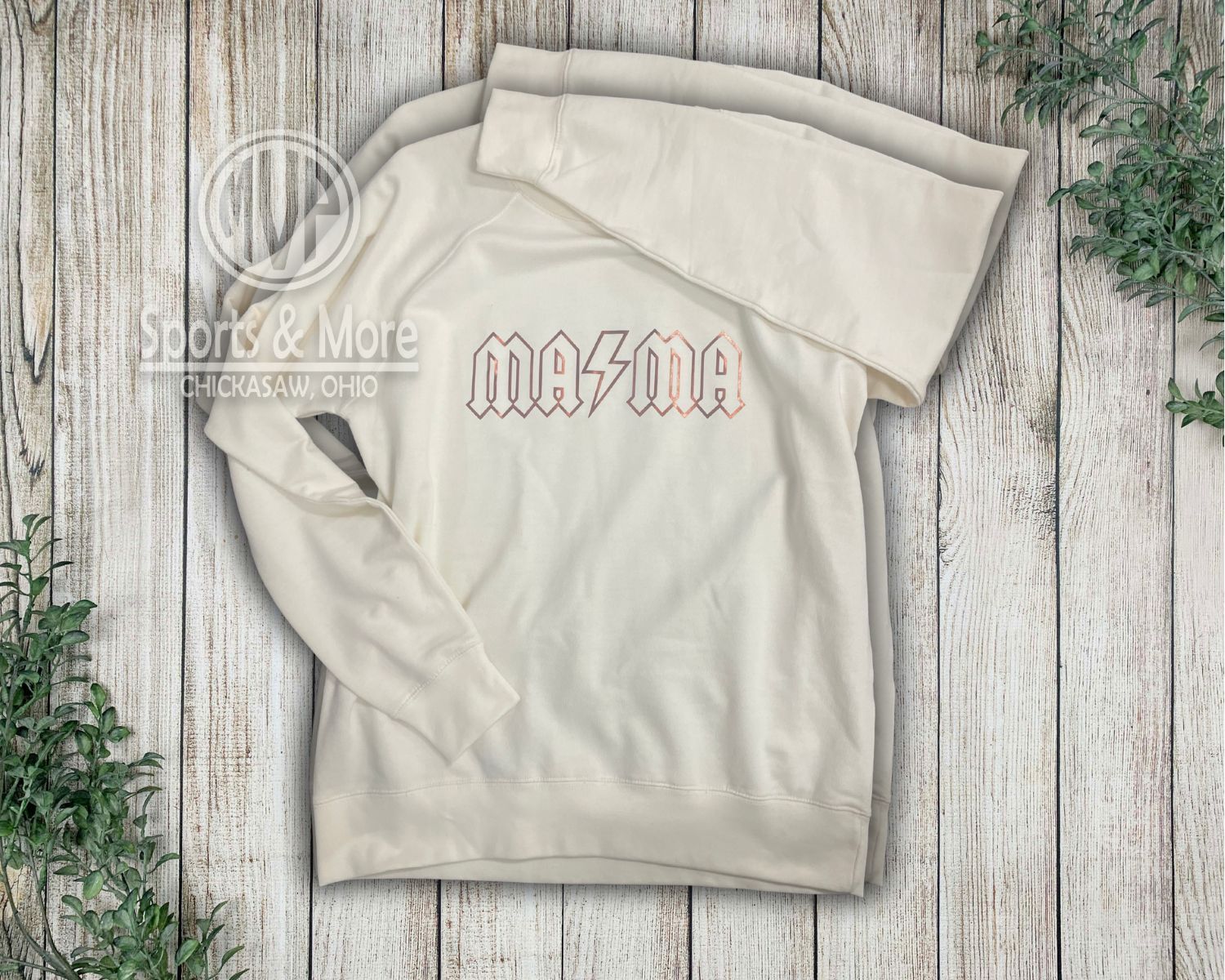 Unisex Icon Lightweight Loopback Terry Crewneck Sweatshirt - SS1000C - SMALL - BONE - MAMA