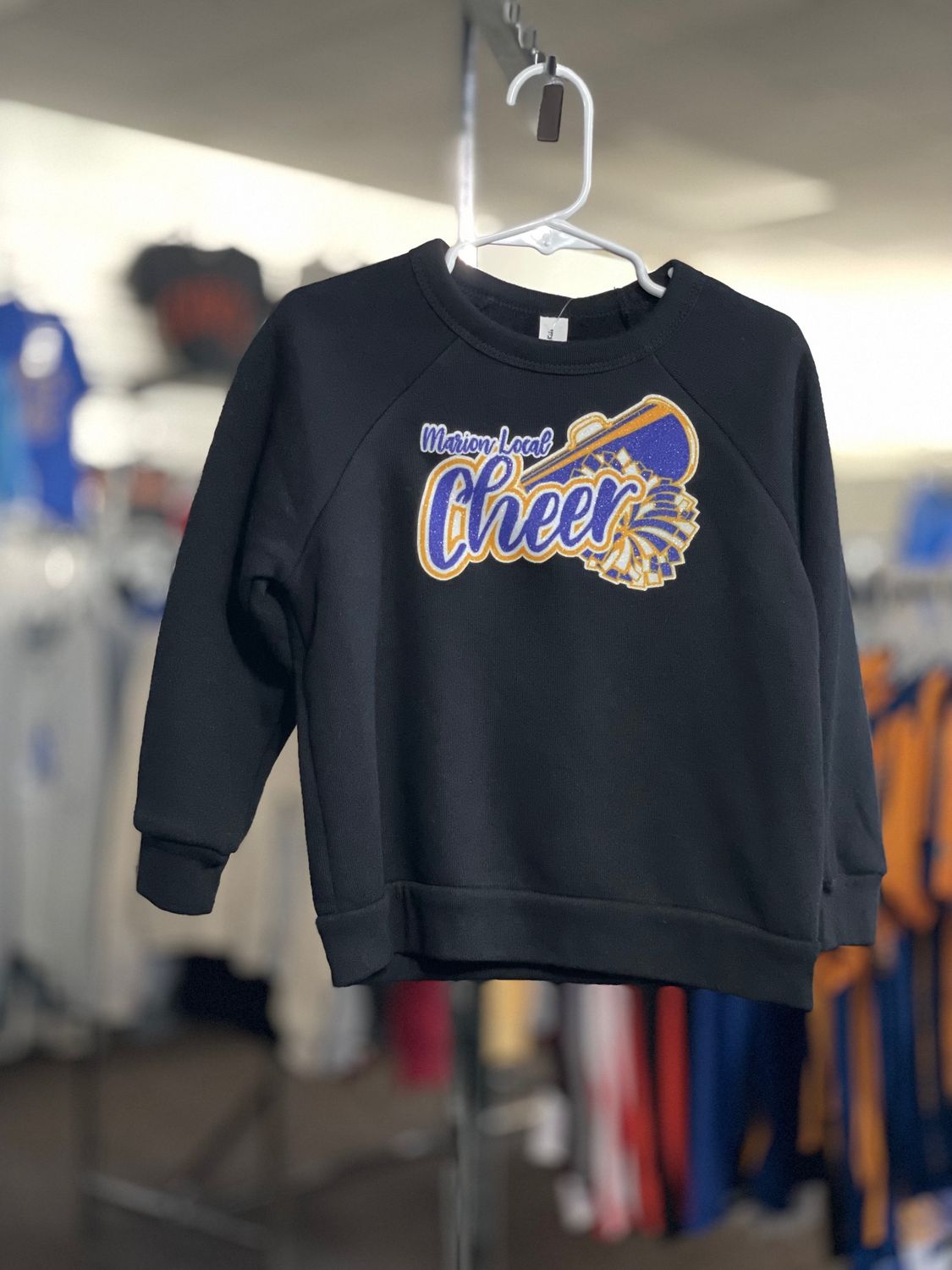 BELLA + CANVAS - Toddler Sponge Fleece Raglan Sweatshirt - 3901T Black 4T