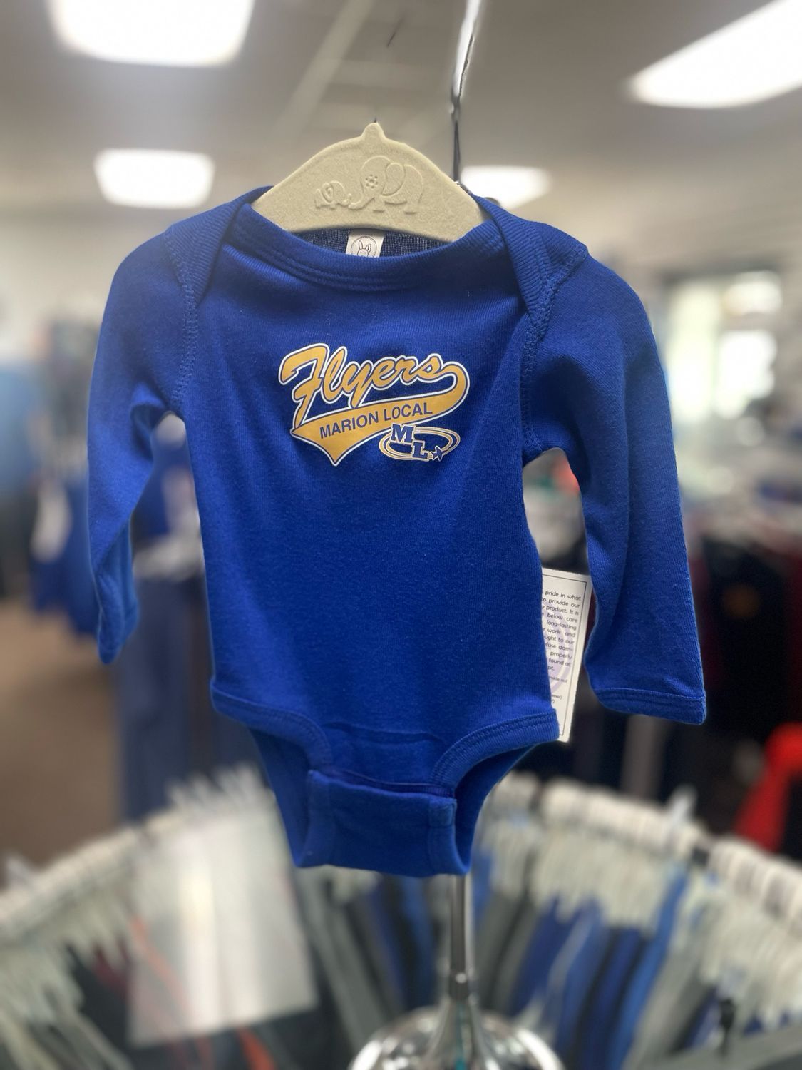 Rabbit Skins Infant Long Sleeve Baby Rib Bodysuit 4411 Royal NB - Flyer Tail