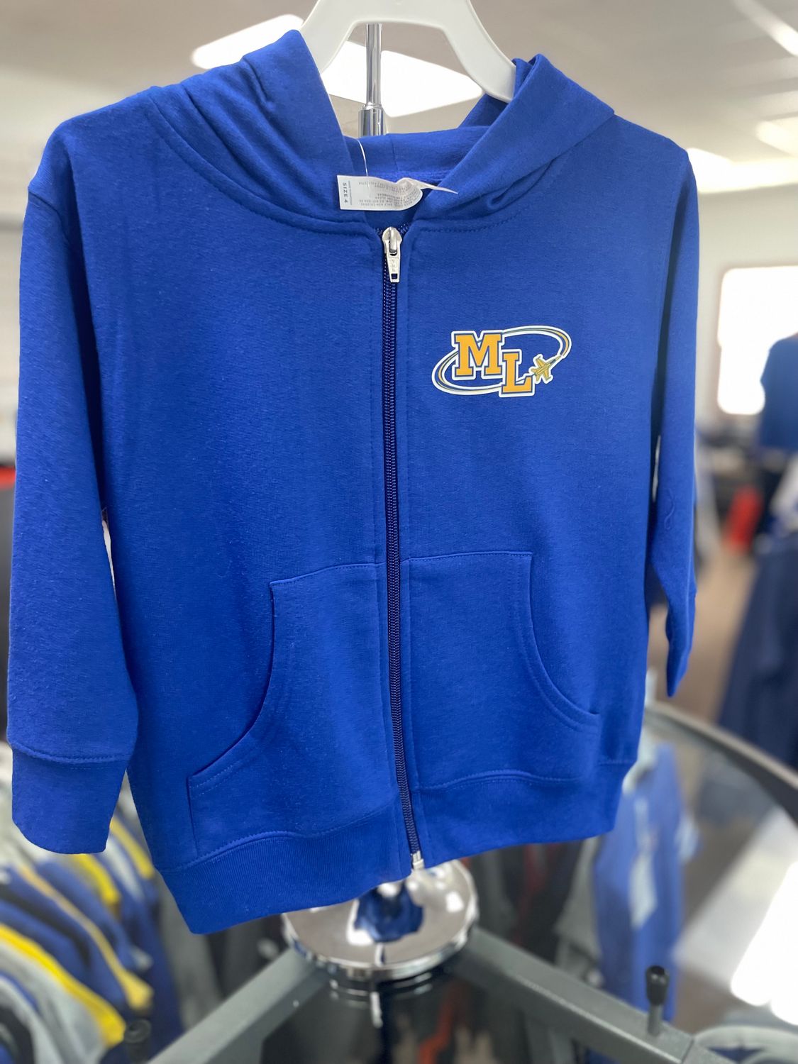 Rabbit Skins oddler Full-Zip Fleece Hooded Sweatshirt 3346 Royal 4T