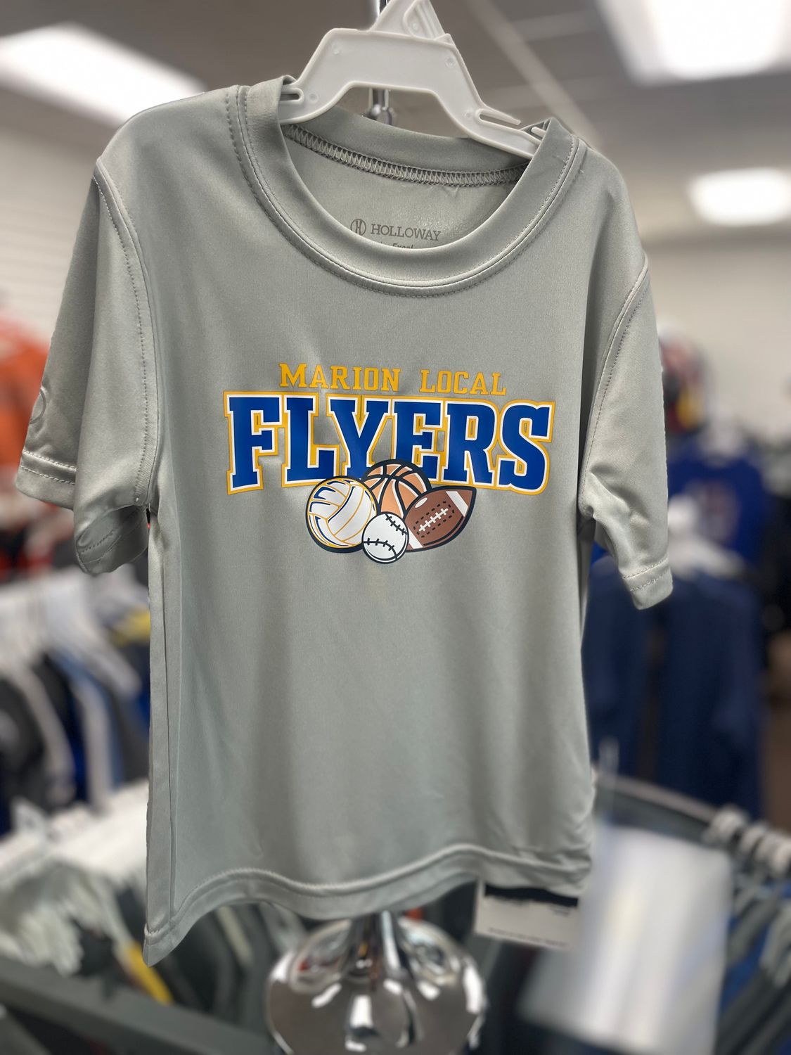 Holloway Youth Momentum Tee 222819 SILVER XXS