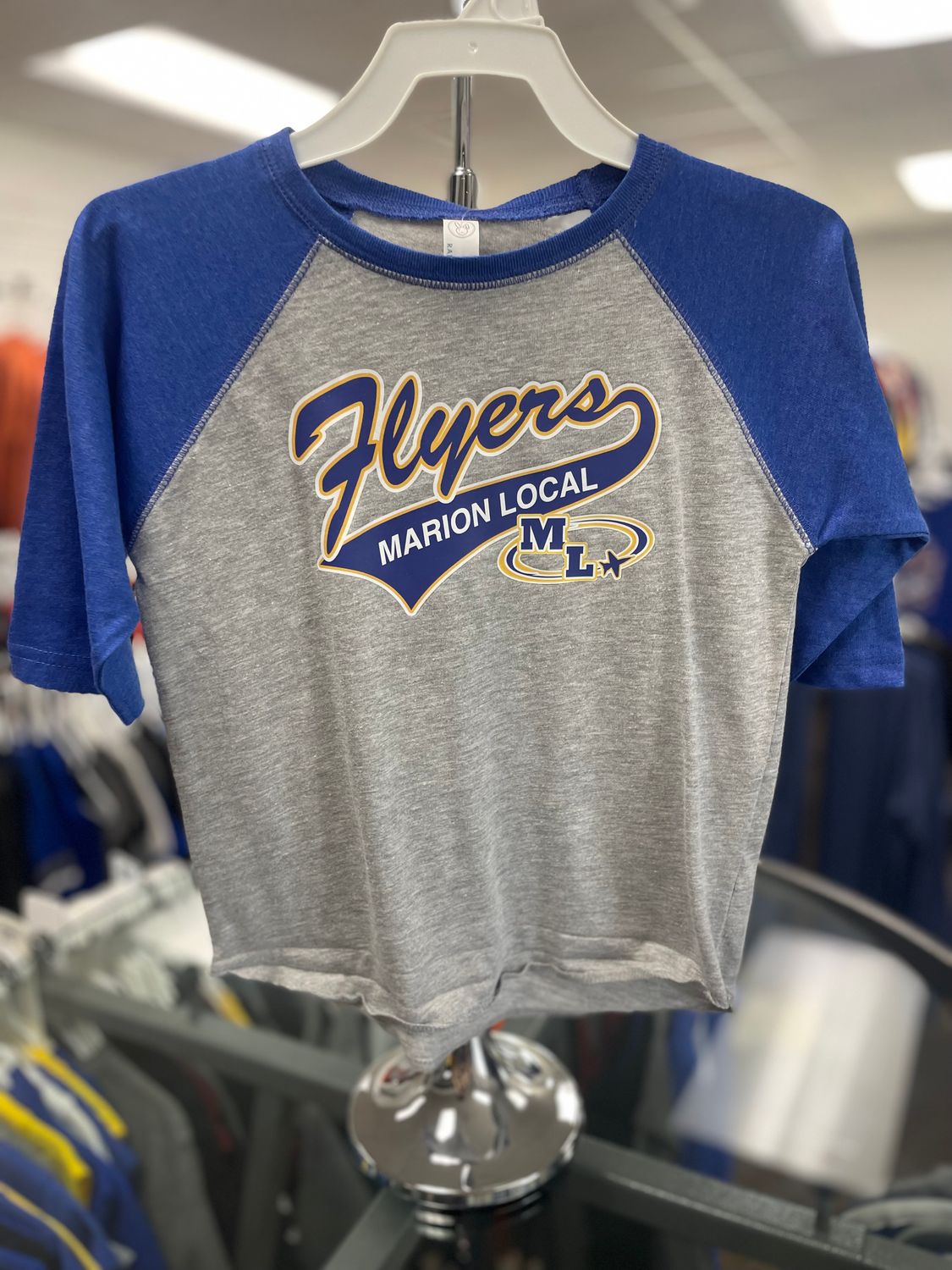 Rabbit Skins Toddler Baseball Fine Jersey Three-Quarter Sleeve Tee 3330 Vintage Heather/ Vintage Royal 4T