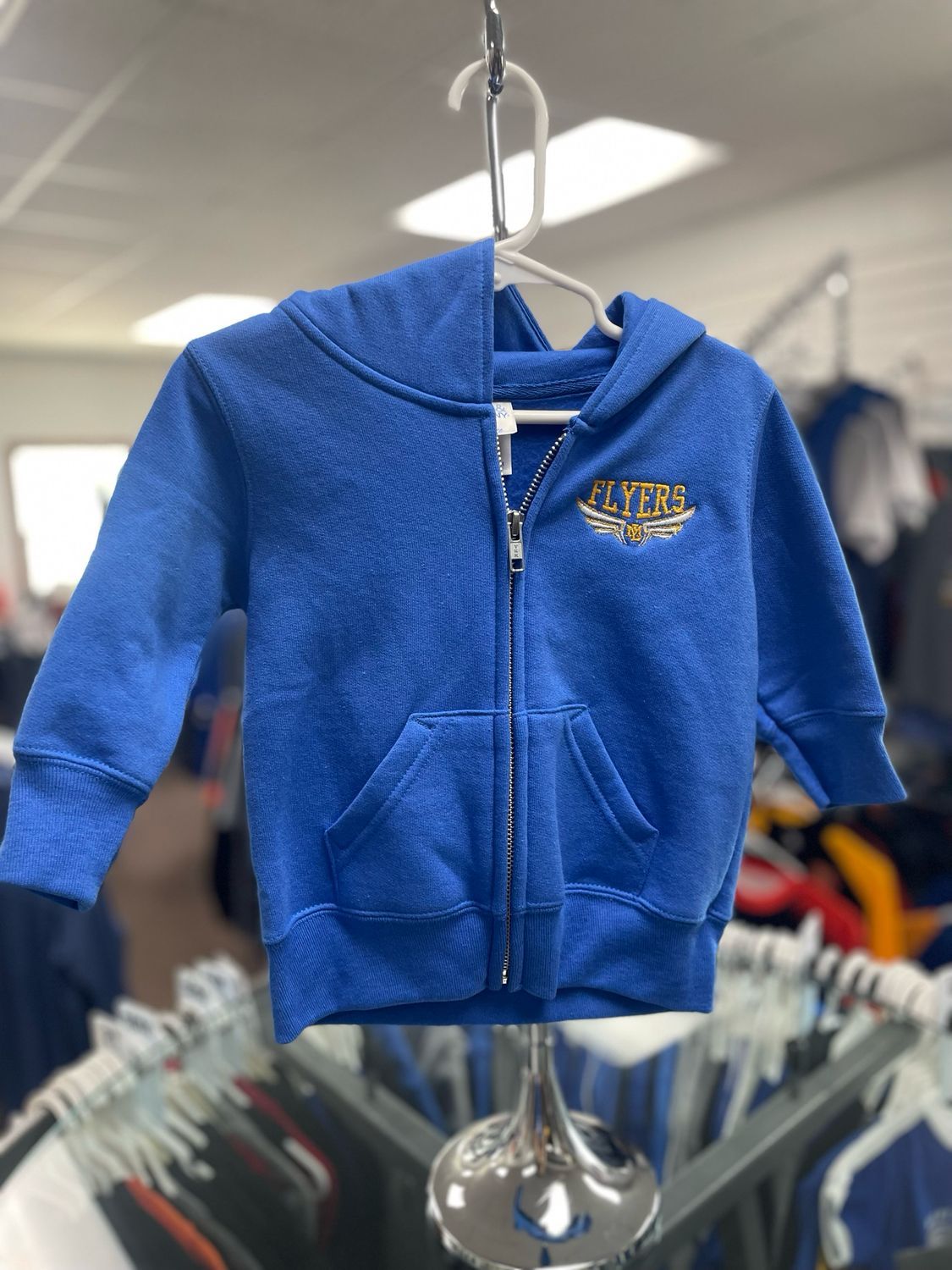 Port &amp; Company® Infant Core Fleece Full-Zip Hooded Sweatshirt. CAR78IZH Royal 18M