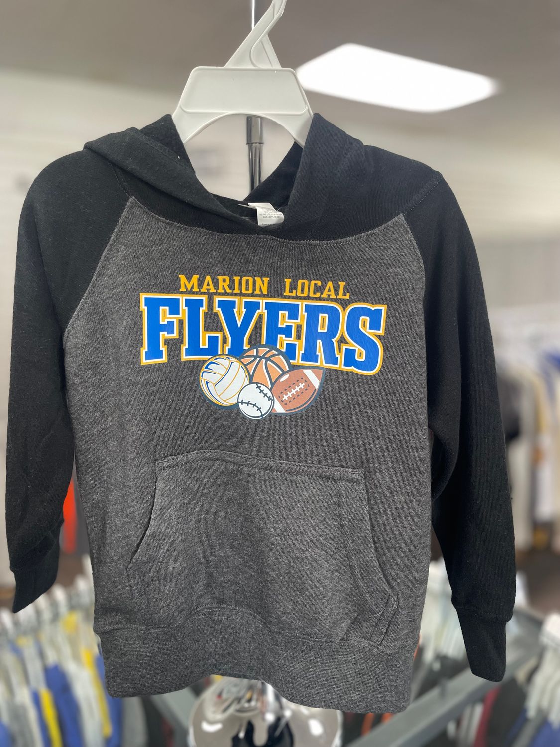 Independent Trading Co. Toddler Special Blend Hooded Raglan Sweatshirt PRM10TSB Carbon/ Black 2T