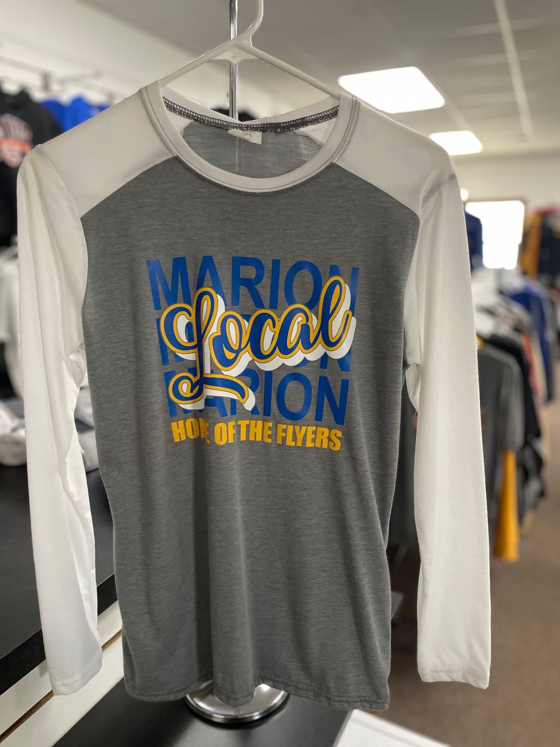 Augusta Ladies Gameday Vintage Long Sleeve Tee GREY HEATHER/WHITE S