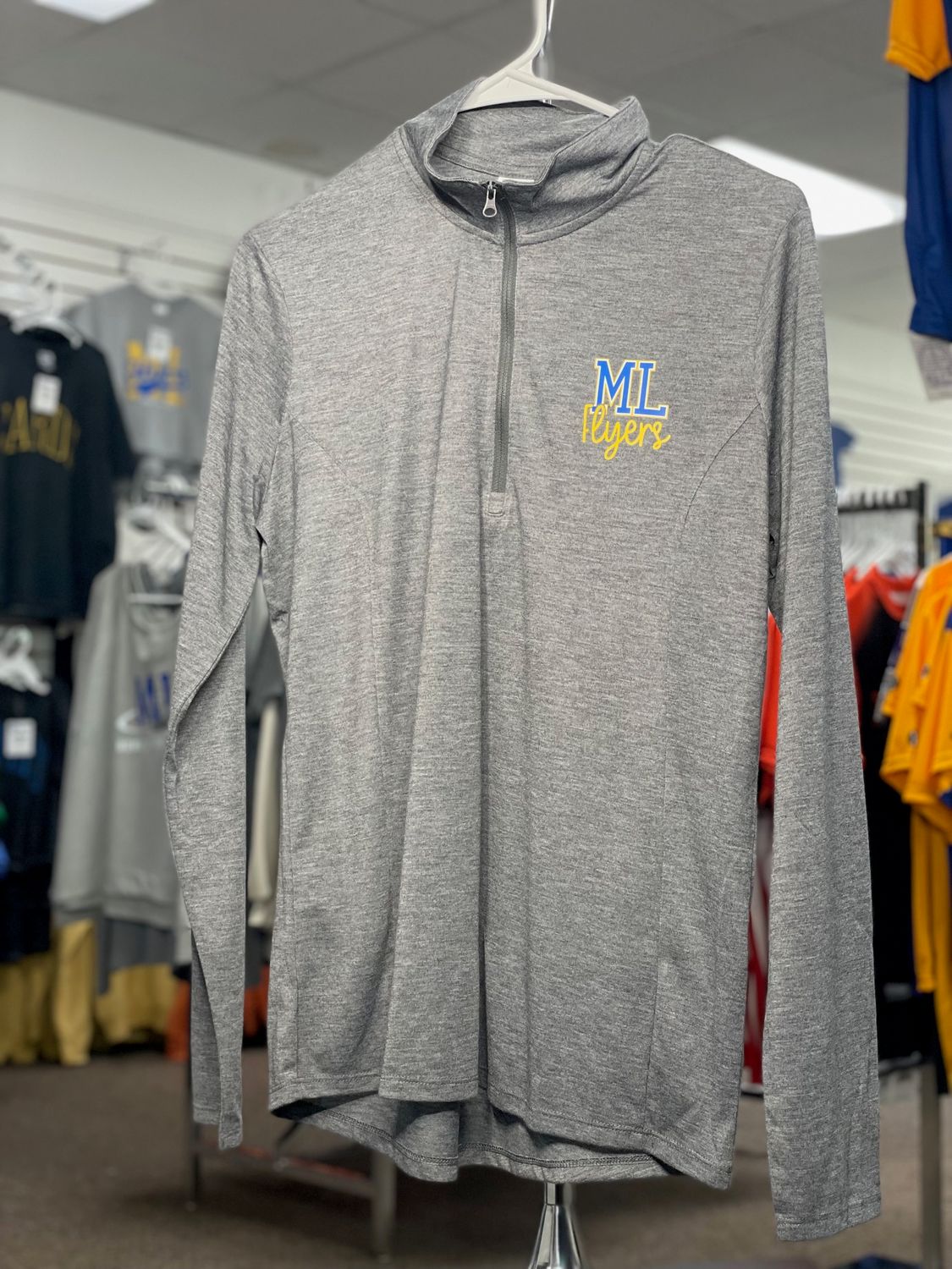 Sport-Tek ® Women's PosiCharge ® Tri-Blend Wicking 1/4-Zip Pullover. LST407 Dark Grey Heather M