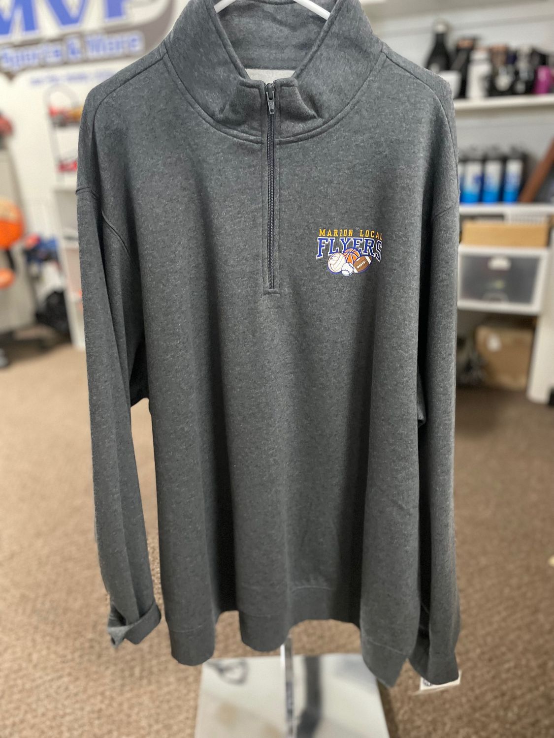 Sport-Tek® 1/4-Zip Sweatshirt. ST253 Graphite Heather 3XL